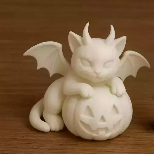 Halloween Demon Cat Figurine