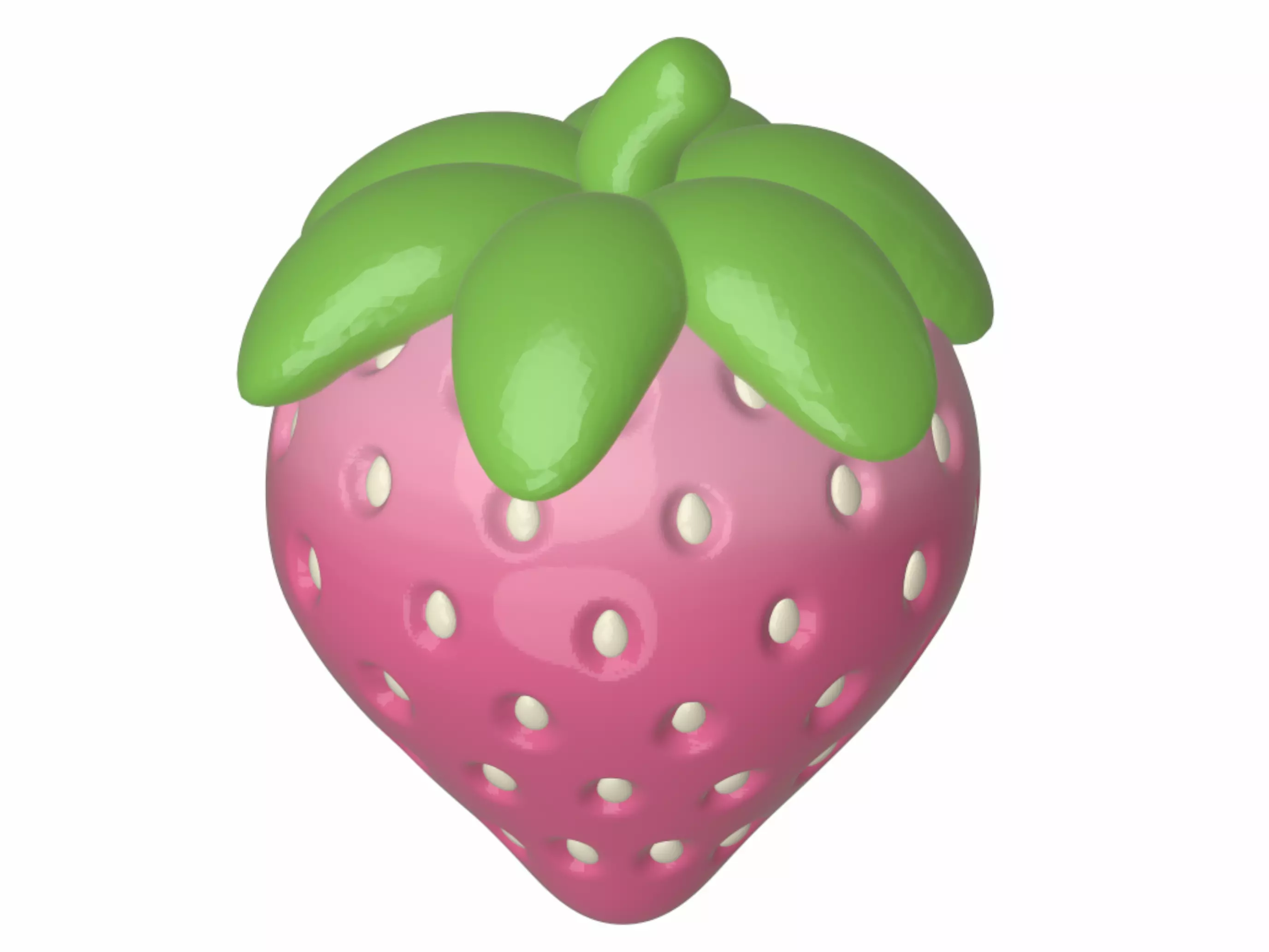 Cartoon Strawberry 3D model_0