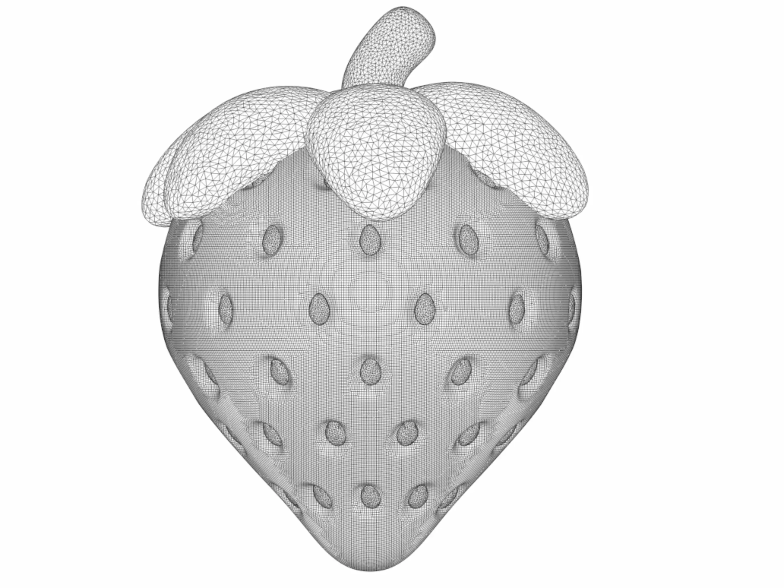 Cartoon Strawberry 3D model_4