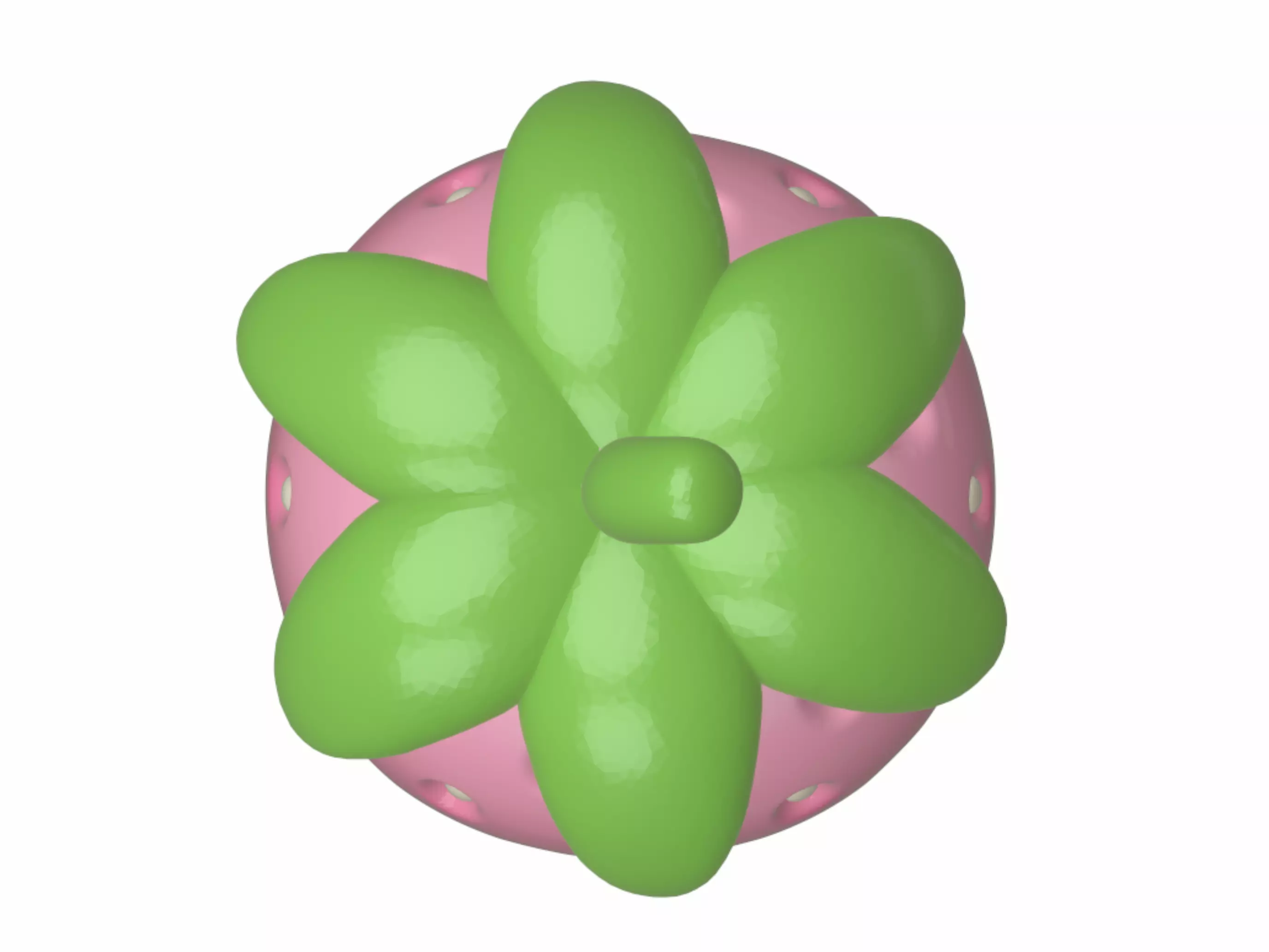 Cartoon Strawberry 3D model_1