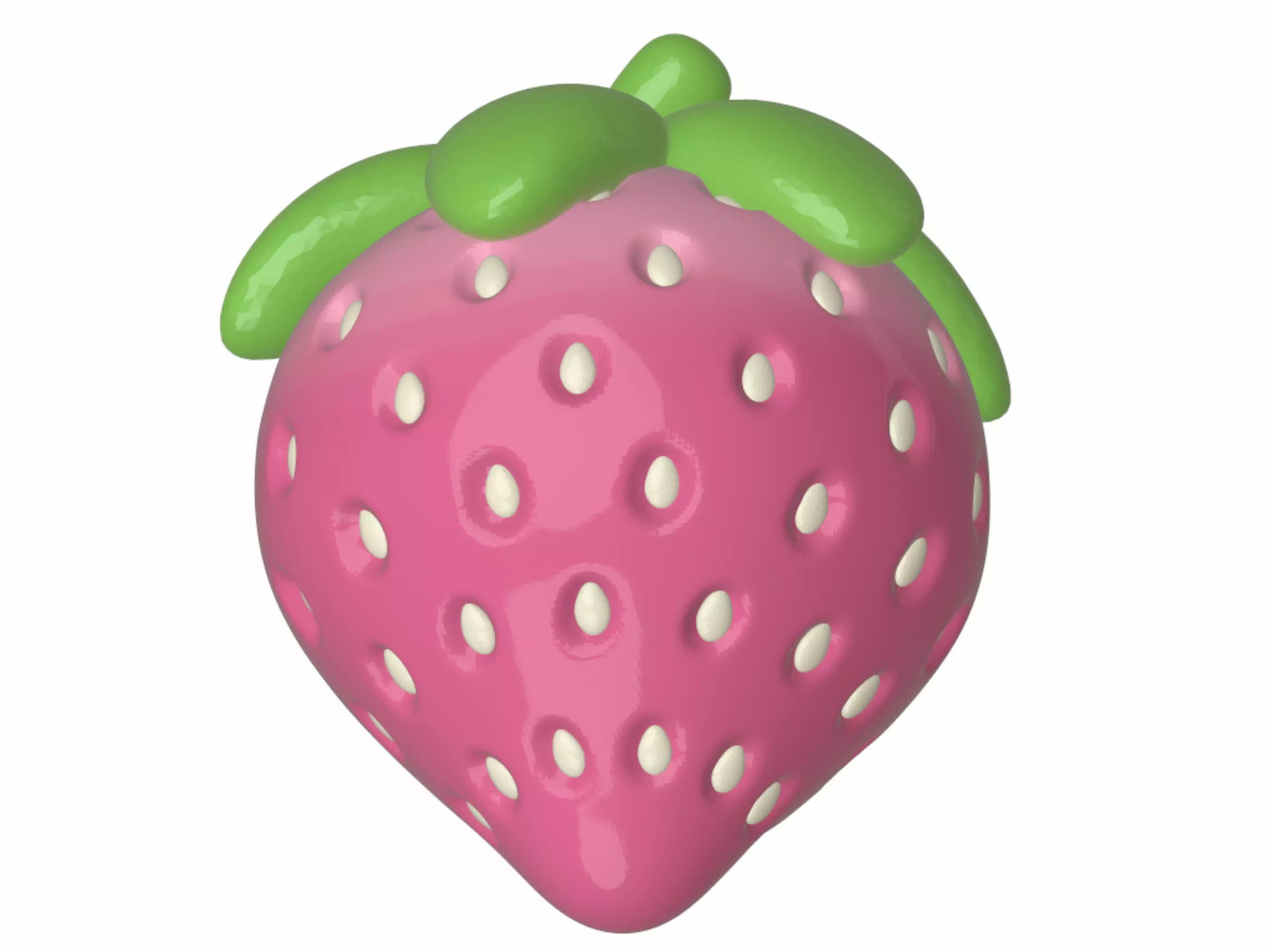 Cartoon Strawberry 3D model_3