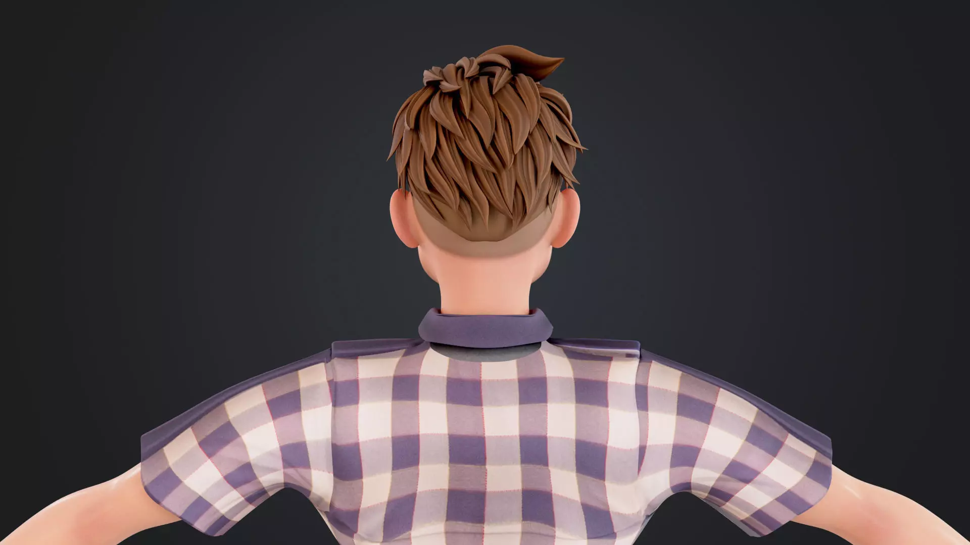 Cartoon Man Low-poly 3D model_12