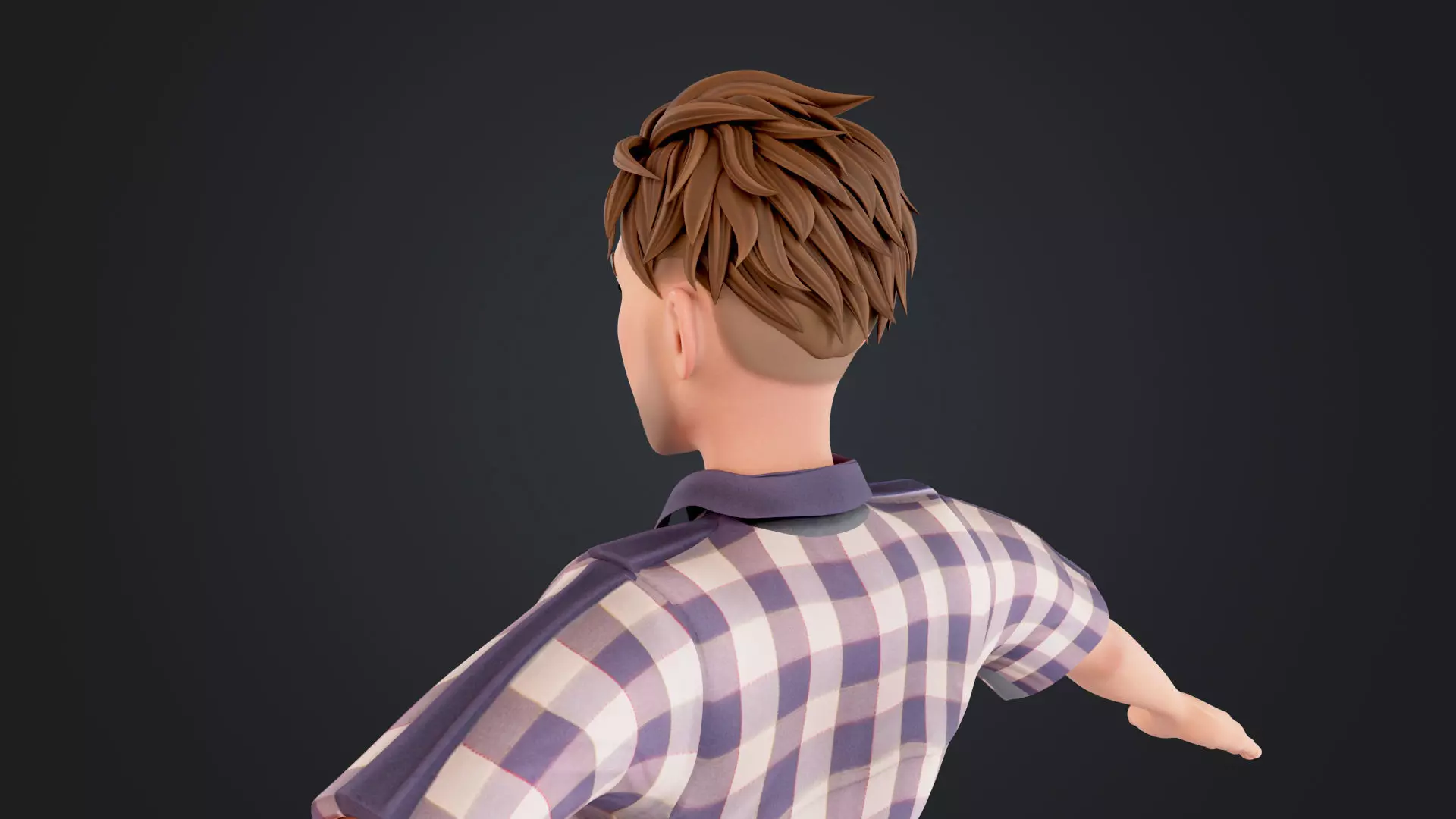 Cartoon Man Low-poly 3D model_11