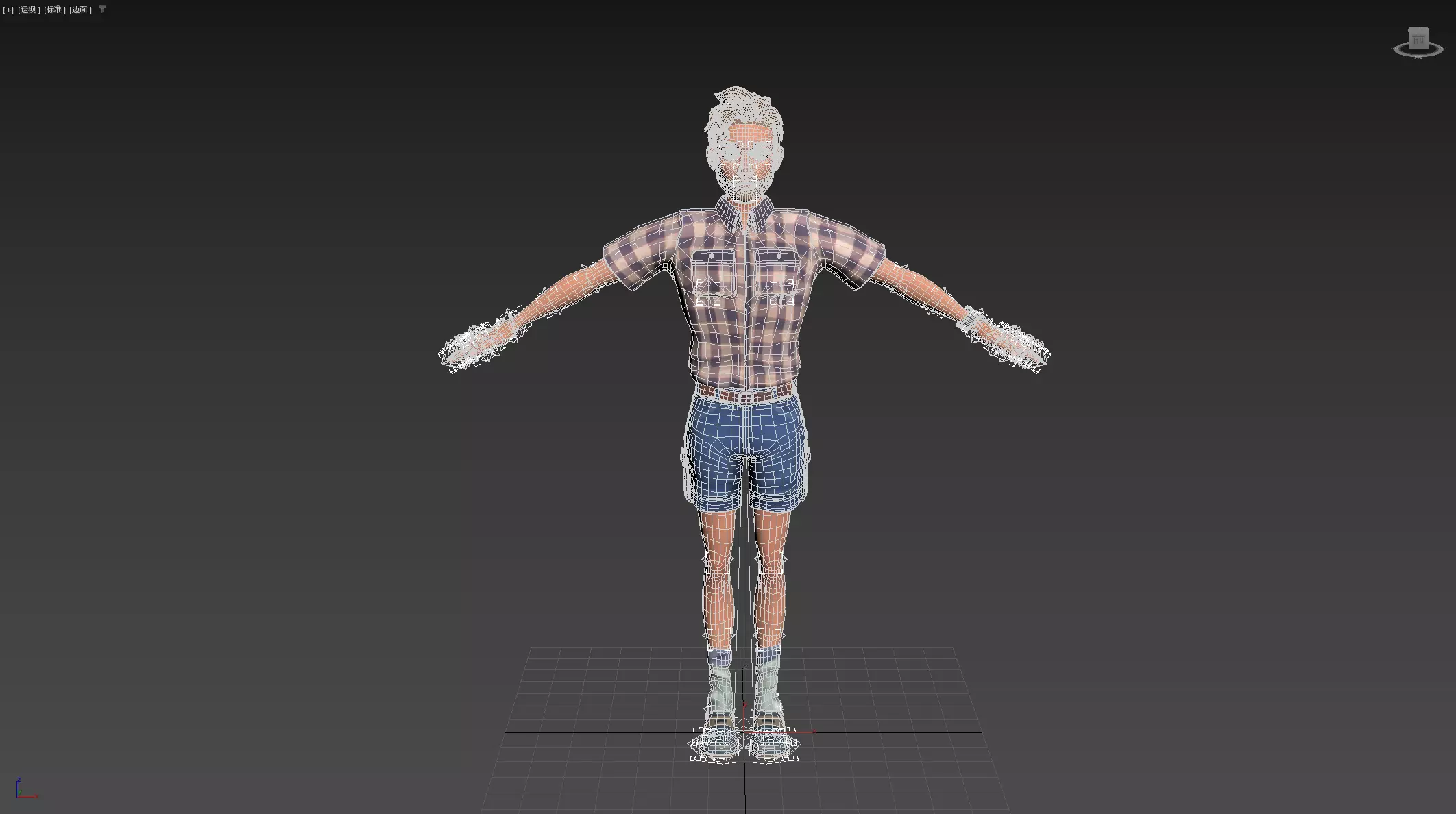 Cartoon Man Low-poly 3D model_27