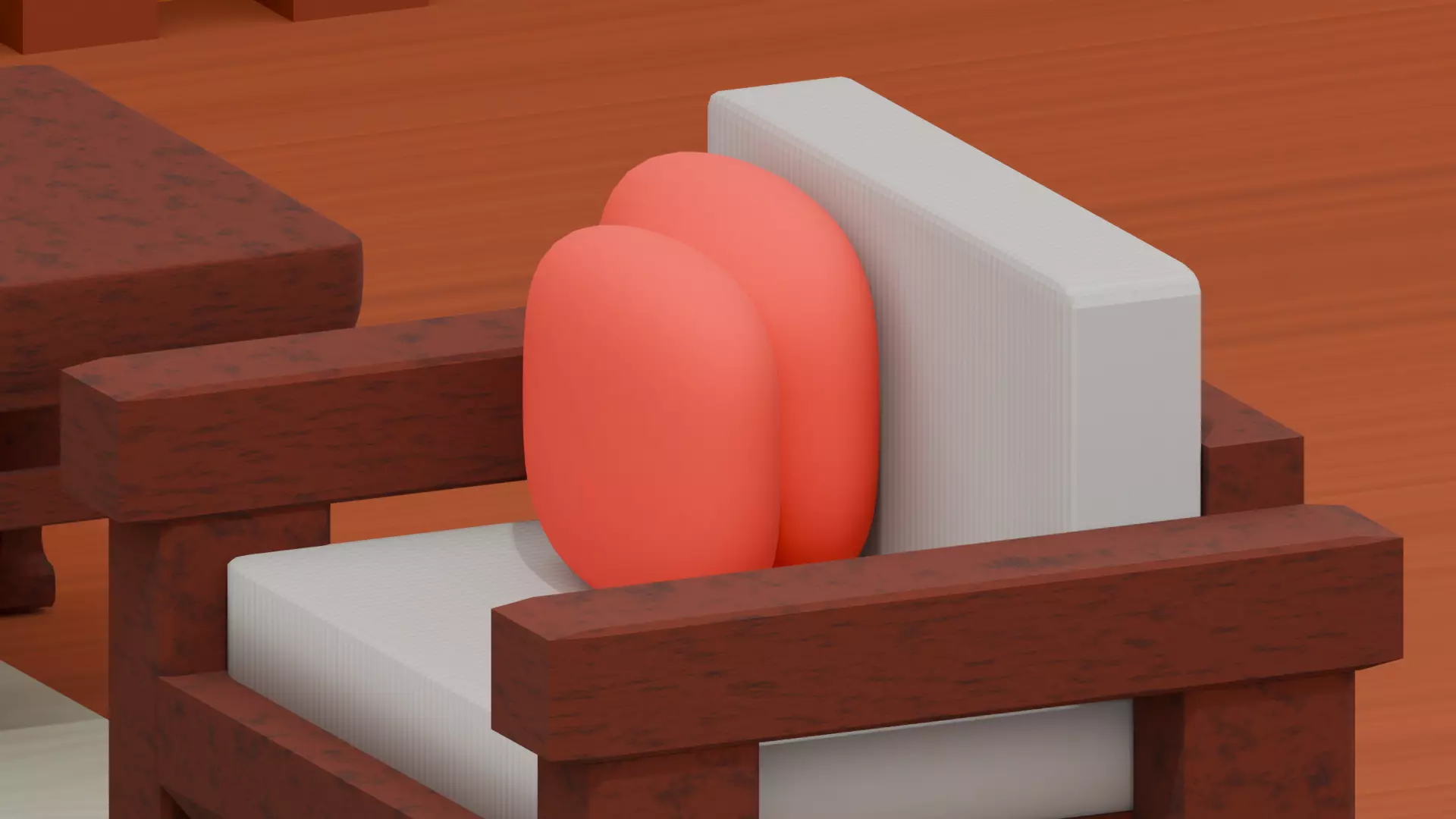 Modern Sofa and Table Set Chinese Style Low-poly 3D model_7