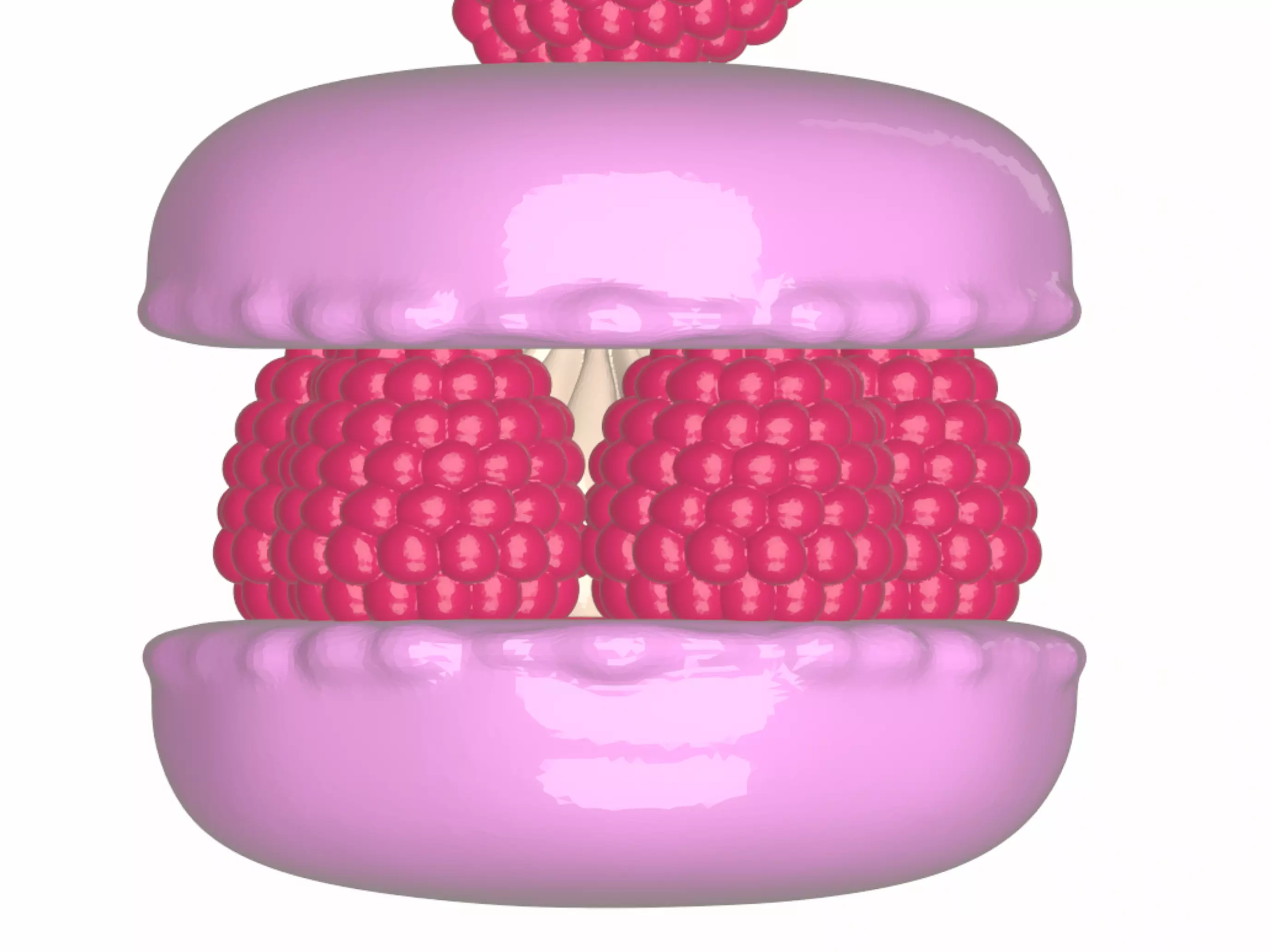  Raspberry Macaron Delight 3D model_3