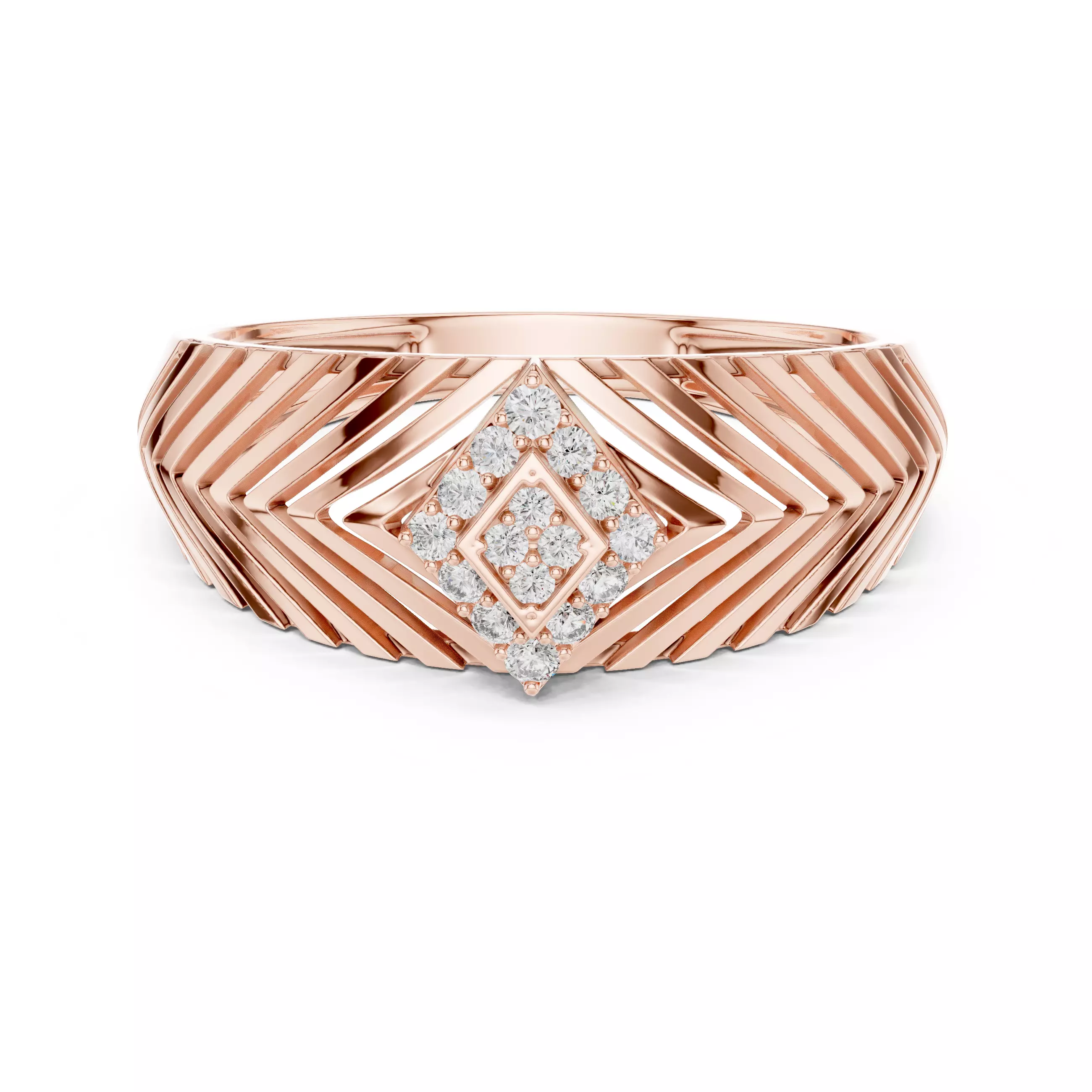 Knife-Edge Shank Round Diamond Engagement Ring 3DM STL Video 3D print model