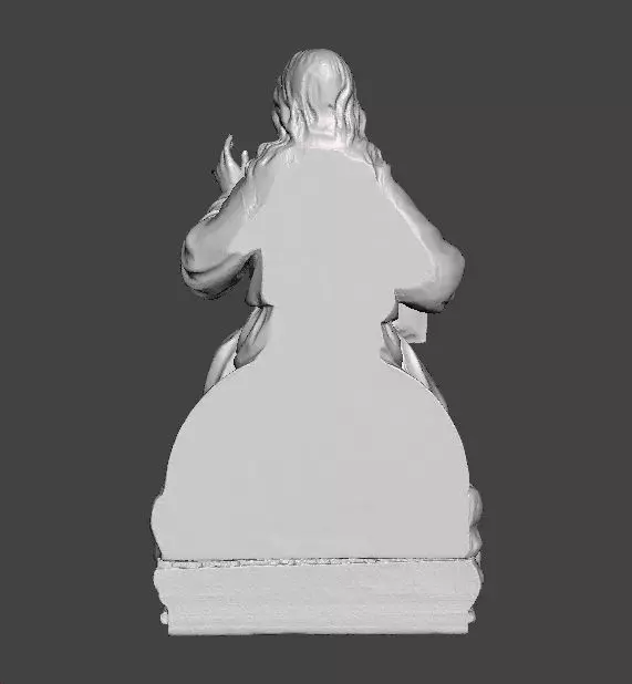 JESUS CHRIST SITTING WITH HOLY BIBLE RELIGIOUS STATUE ART 3D print model_6