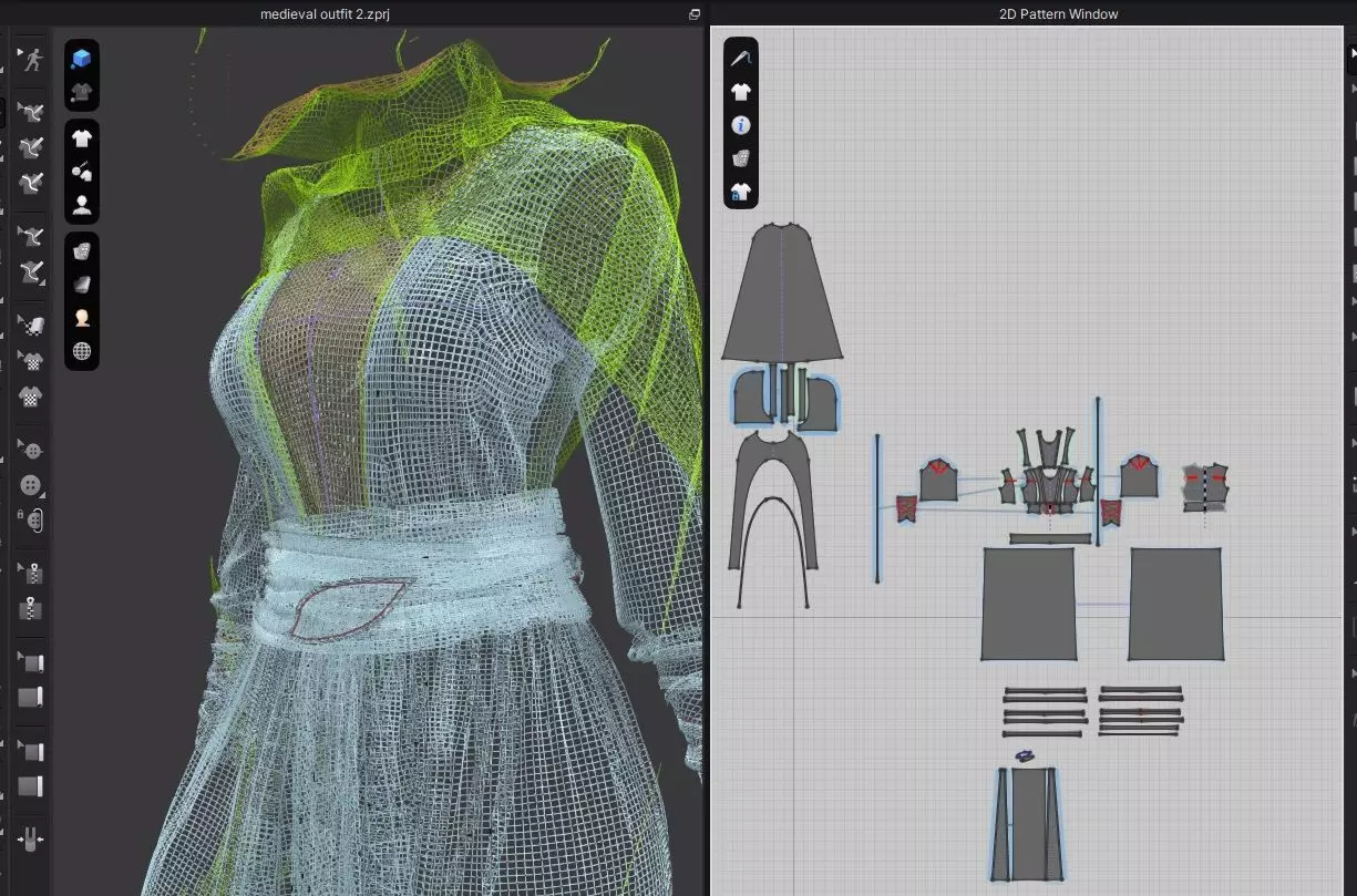 3 Medieval outfits 3D model_4