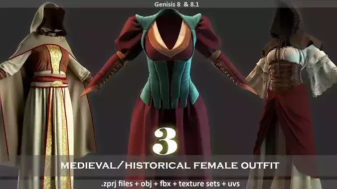 3 Medieval outfits