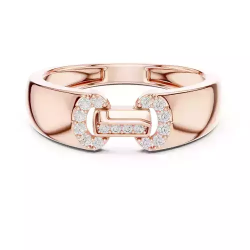 Oval and Baguette Pattern Round Diamond Woman Ring 3DM STL Video 3D print model