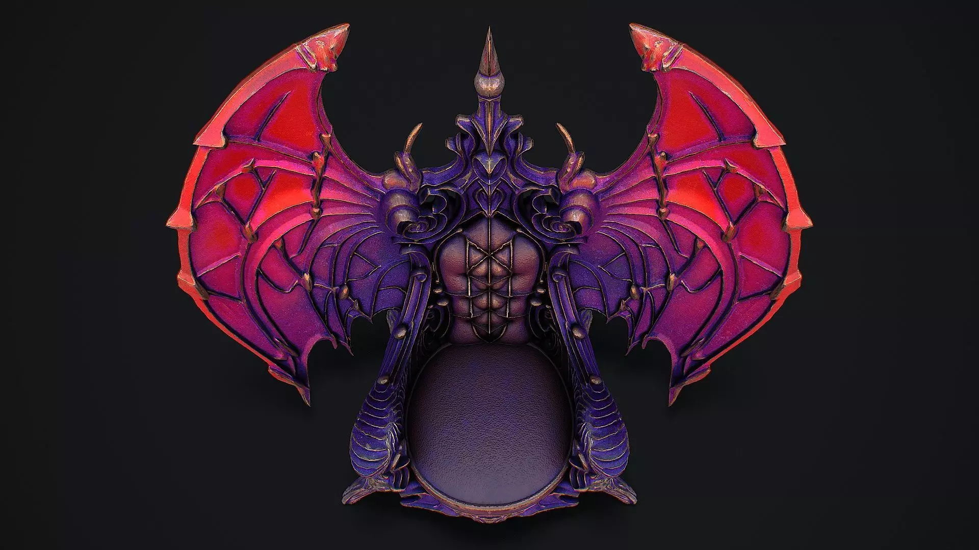 Fantasy Throne 8 game ready 3d model Low-poly 3D model_11