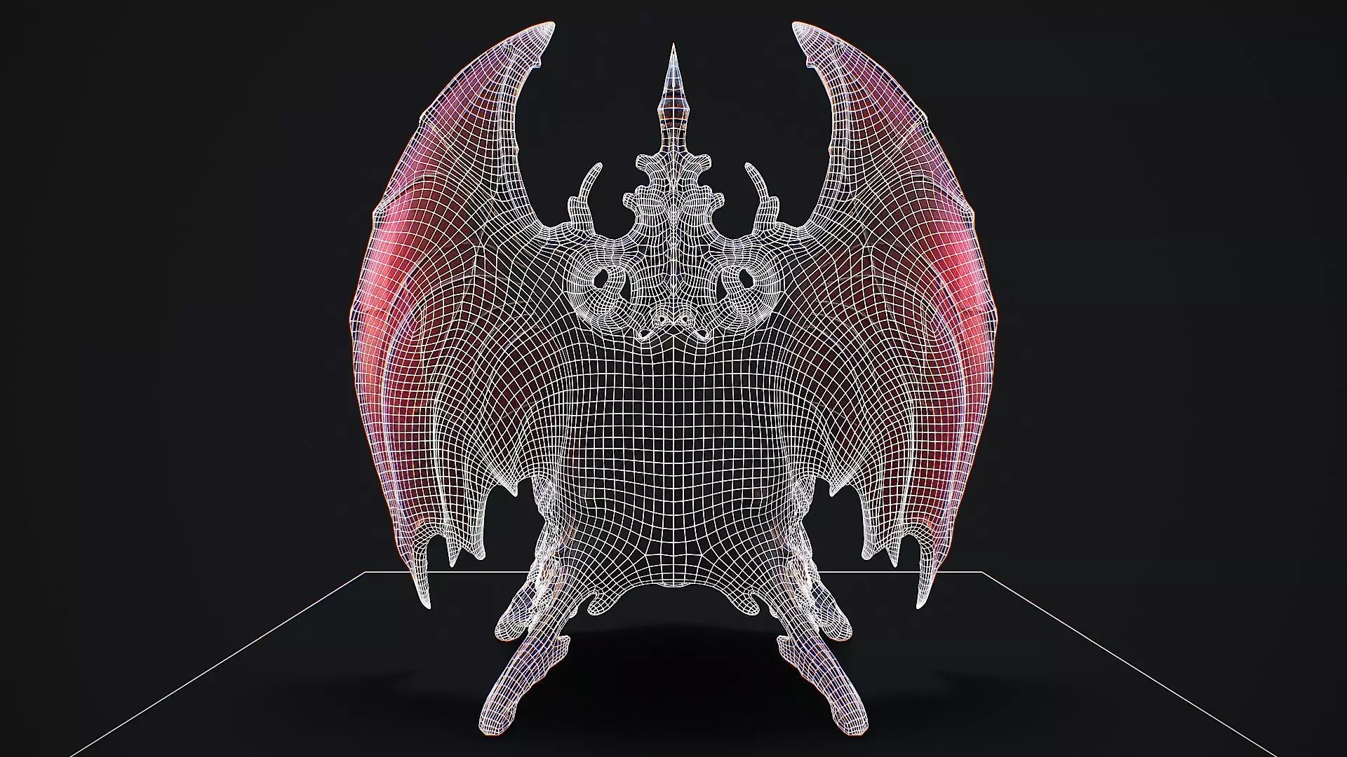 Fantasy Throne 8 game ready 3d model Low-poly 3D model_10