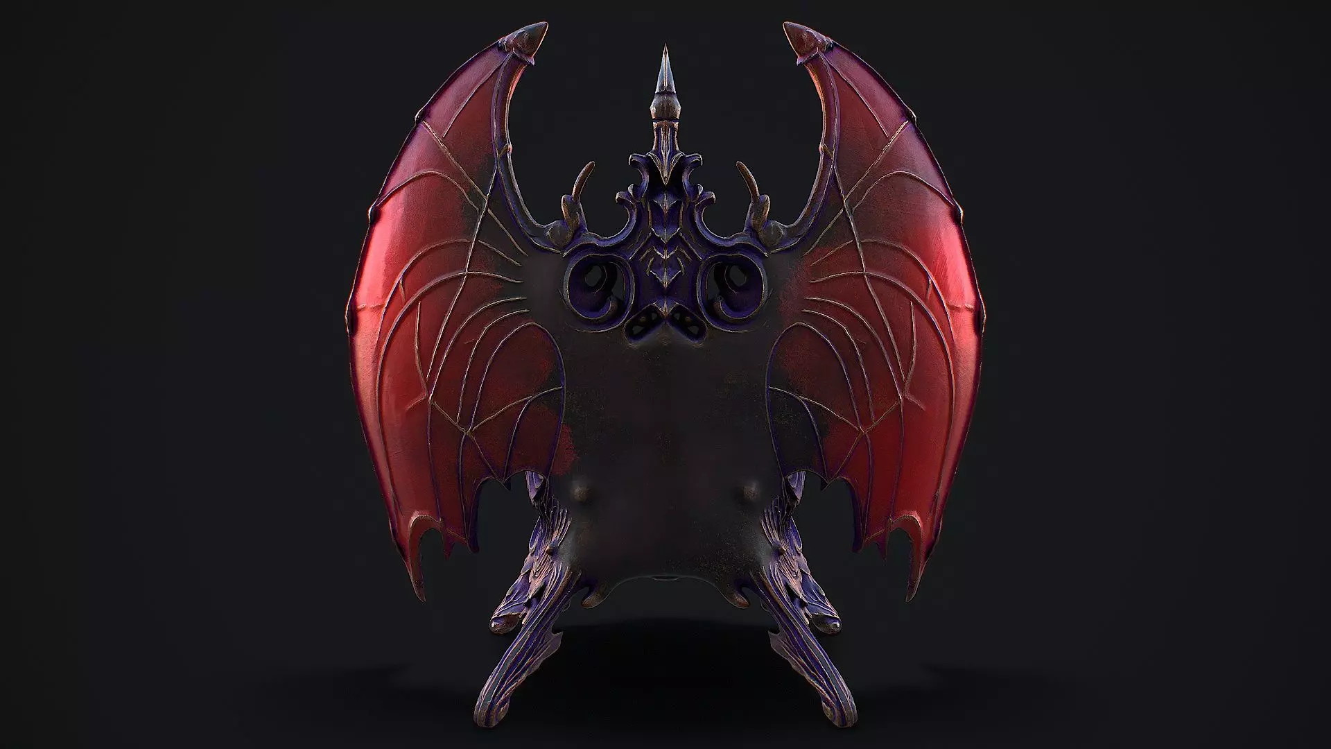 Fantasy Throne 8 game ready 3d model Low-poly 3D model_9