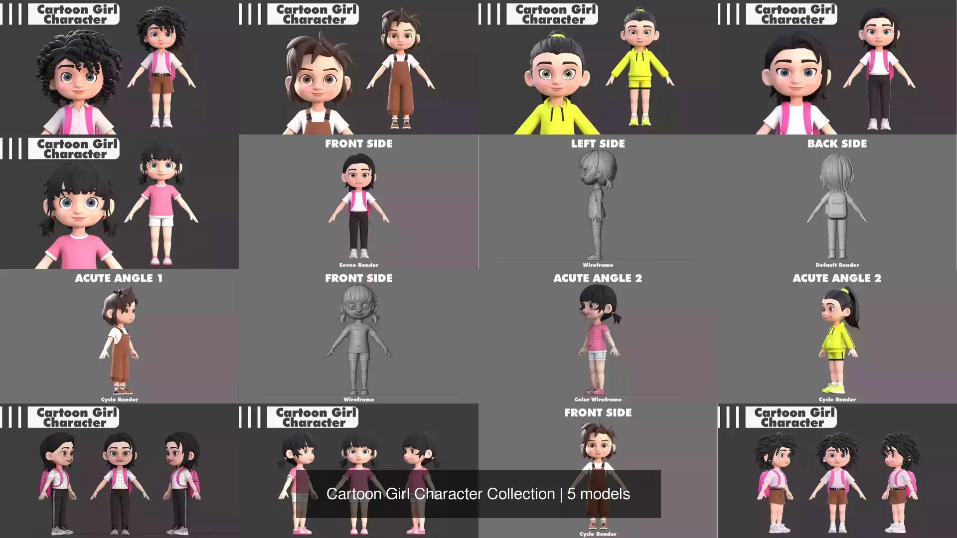 Cartoon Girl Character Collection _6