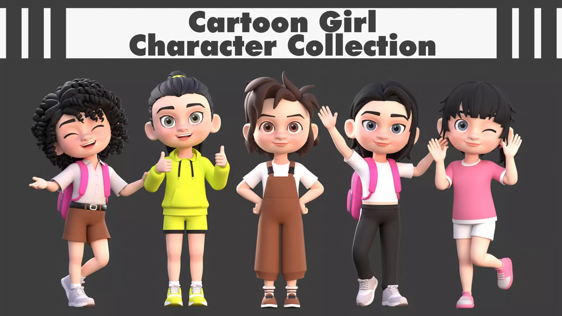 Cartoon Girl Character Collection _0