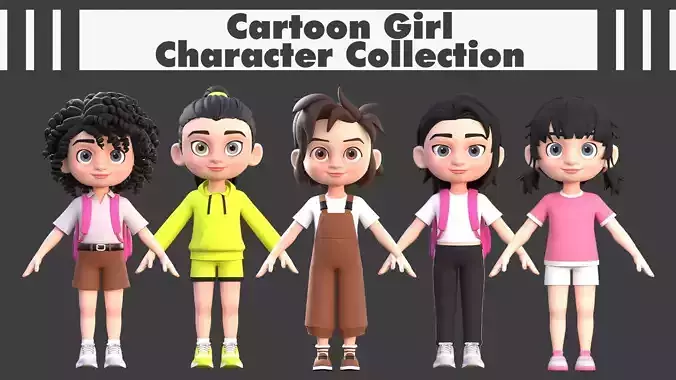 Cartoon Girl Character Collection 