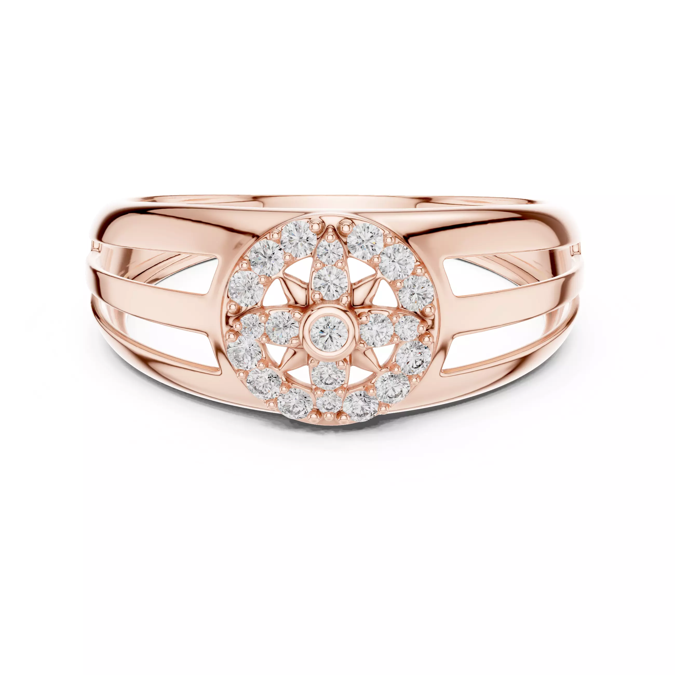 Split Shank Round Diamond Engagement Wedding Ring 3DM STL Video 3D print model