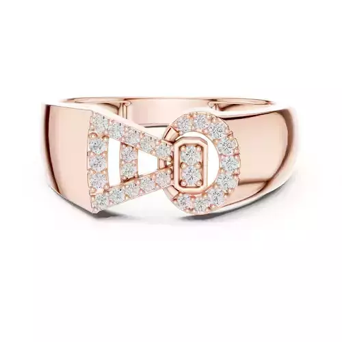 Oval and Tringle Shape Pattern Round Diamond Ring 3DM STL Video 3D print model