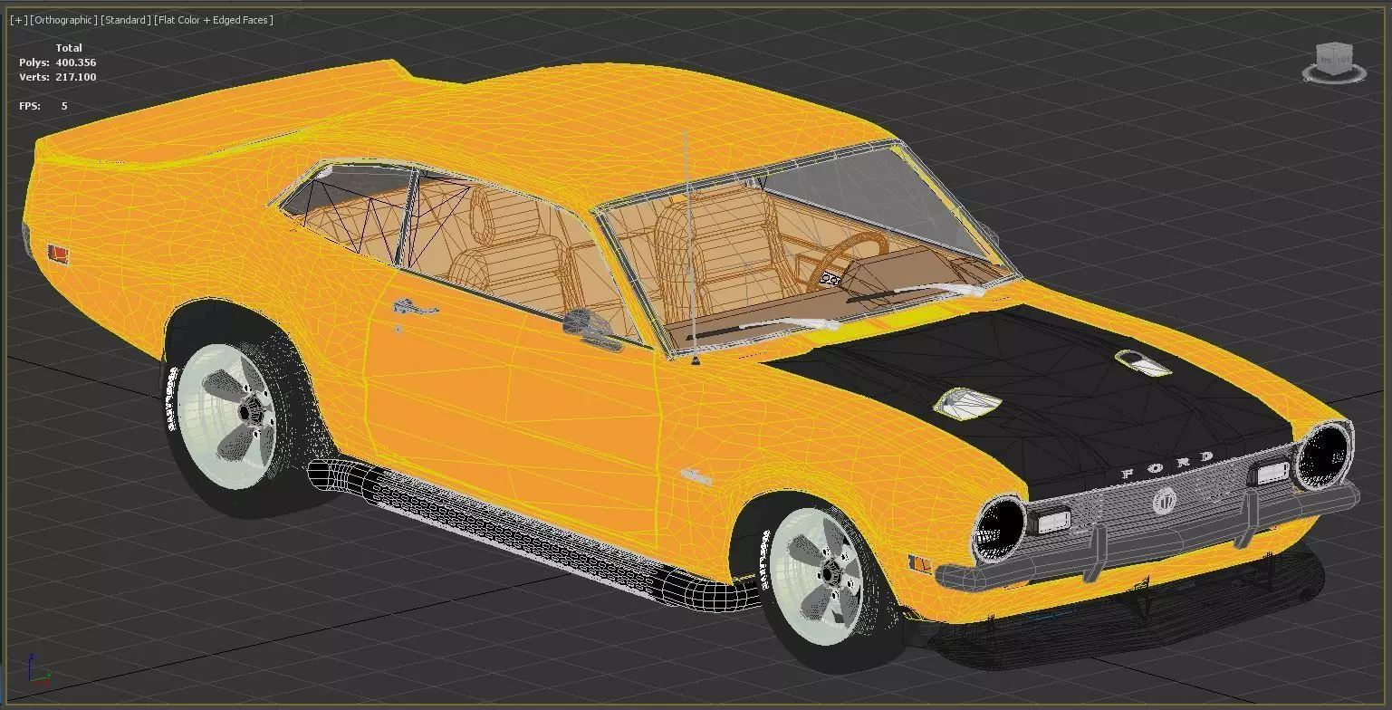 Ford Maverick GT 1973 3D model_10