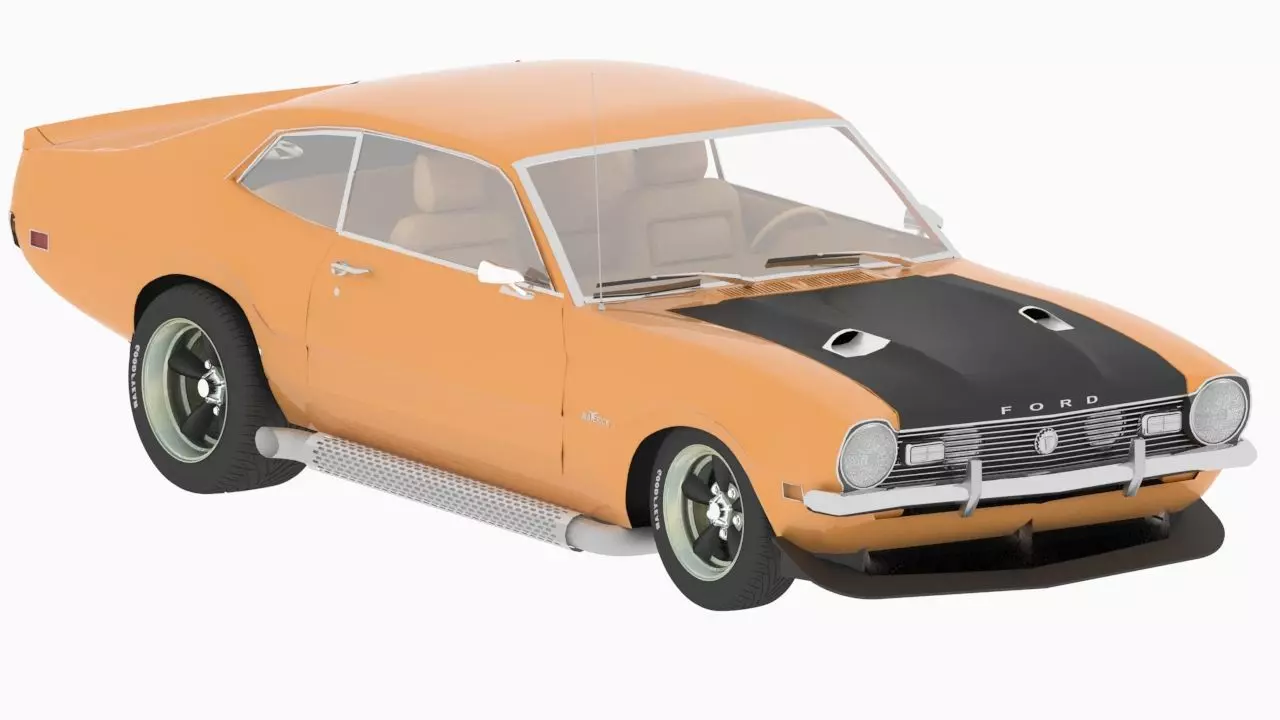 Ford Maverick GT 1973 3D model_9