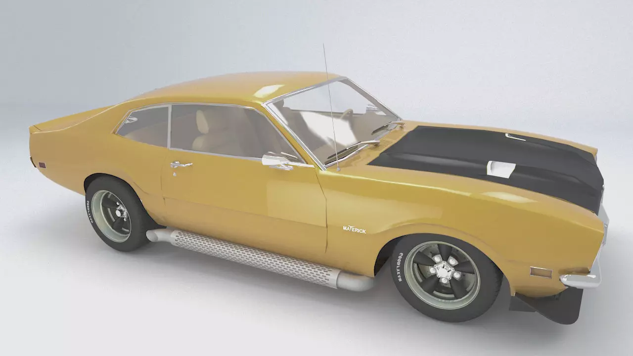 Ford Maverick GT 1973 3D model_12