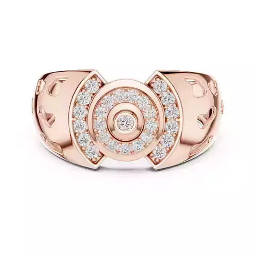 Round Cut Halo Diamond Engagement Wedding Ring 3DM STL Video