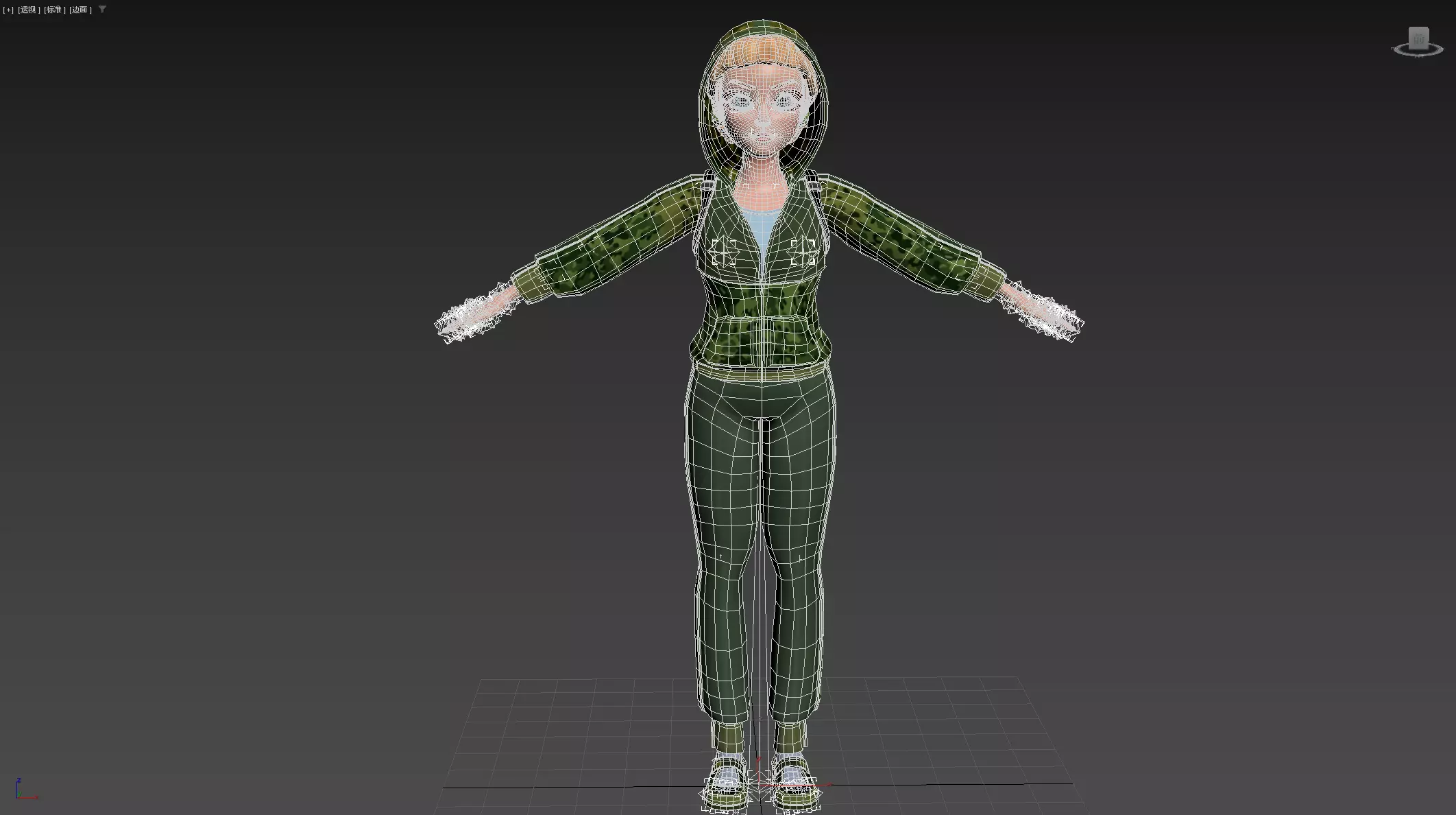 Explorer Cartoon Character Low-poly 3D model_27