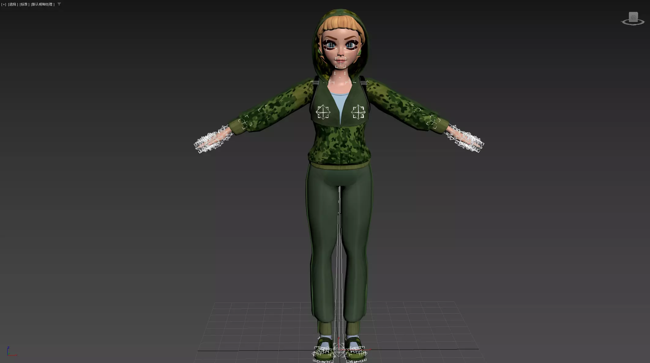 Explorer Cartoon Character Low-poly 3D model_26