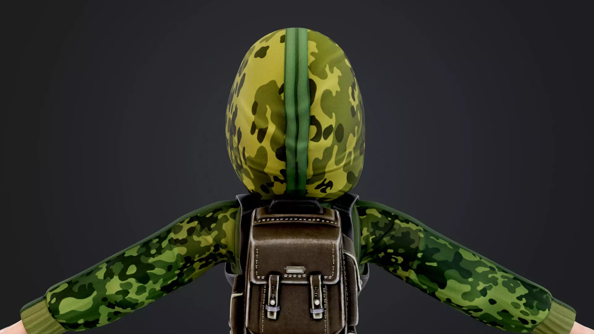 Explorer Cartoon Character Low-poly 3D model_14