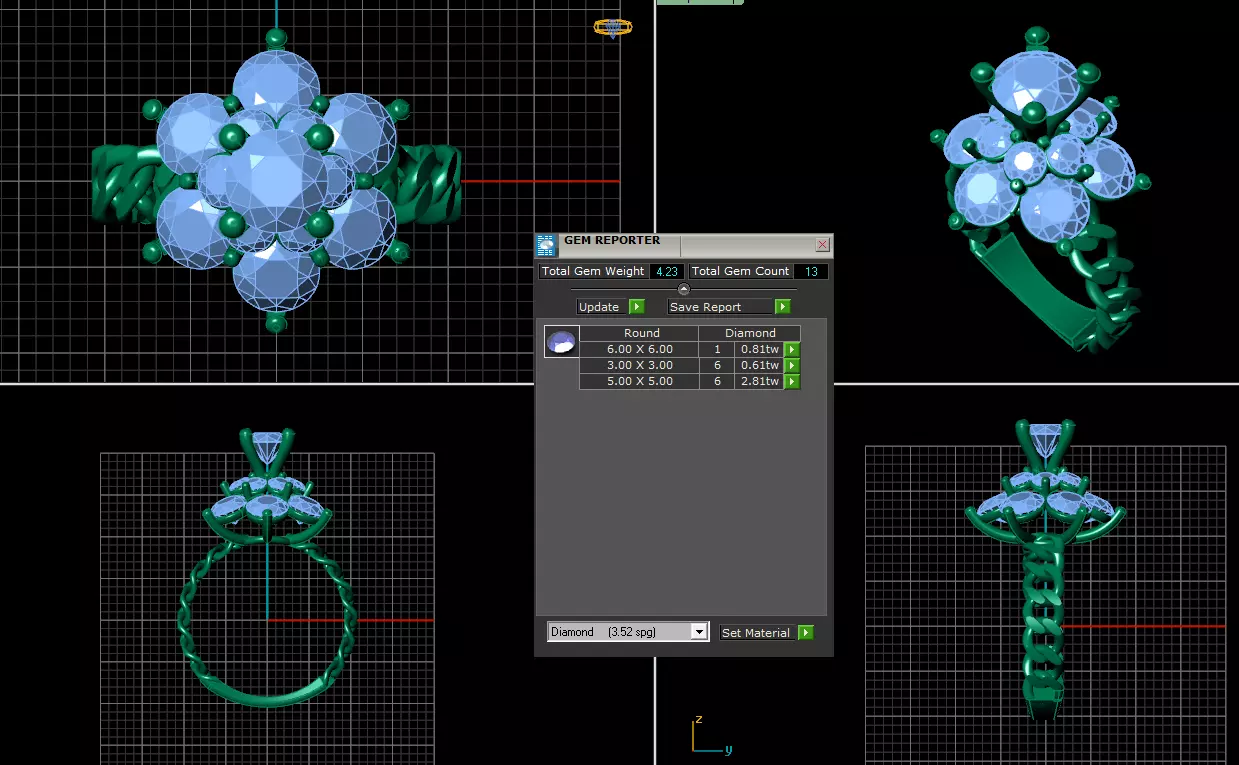 ring jewelry daimond 3d 3D print model_0
