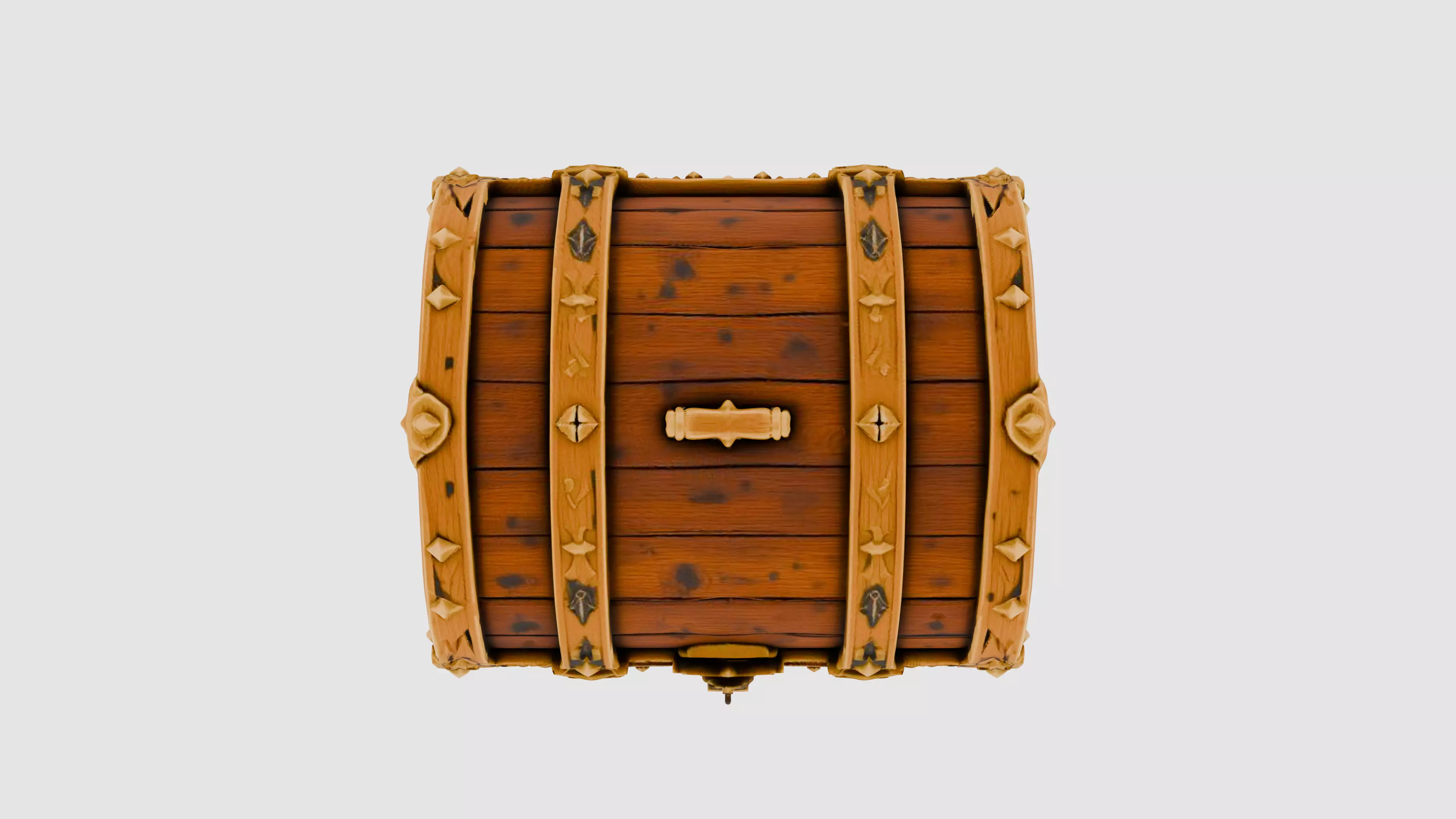 Ancient Treasure Chest Low-poly 3D model_3