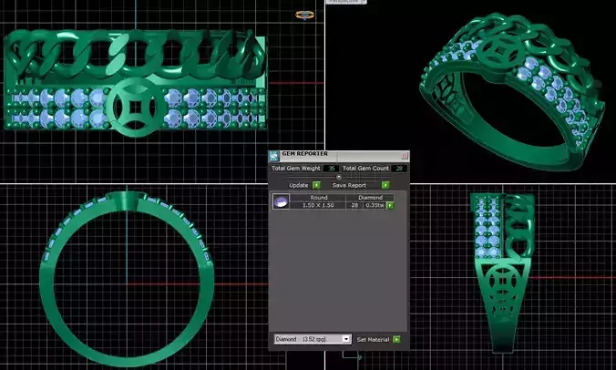 ring jewelry rings jewllry Ring Diamond 3d model
