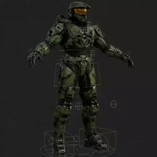 Master Chief 3D Model Halo Infinite Rigged PBR Blender FBX OBJ