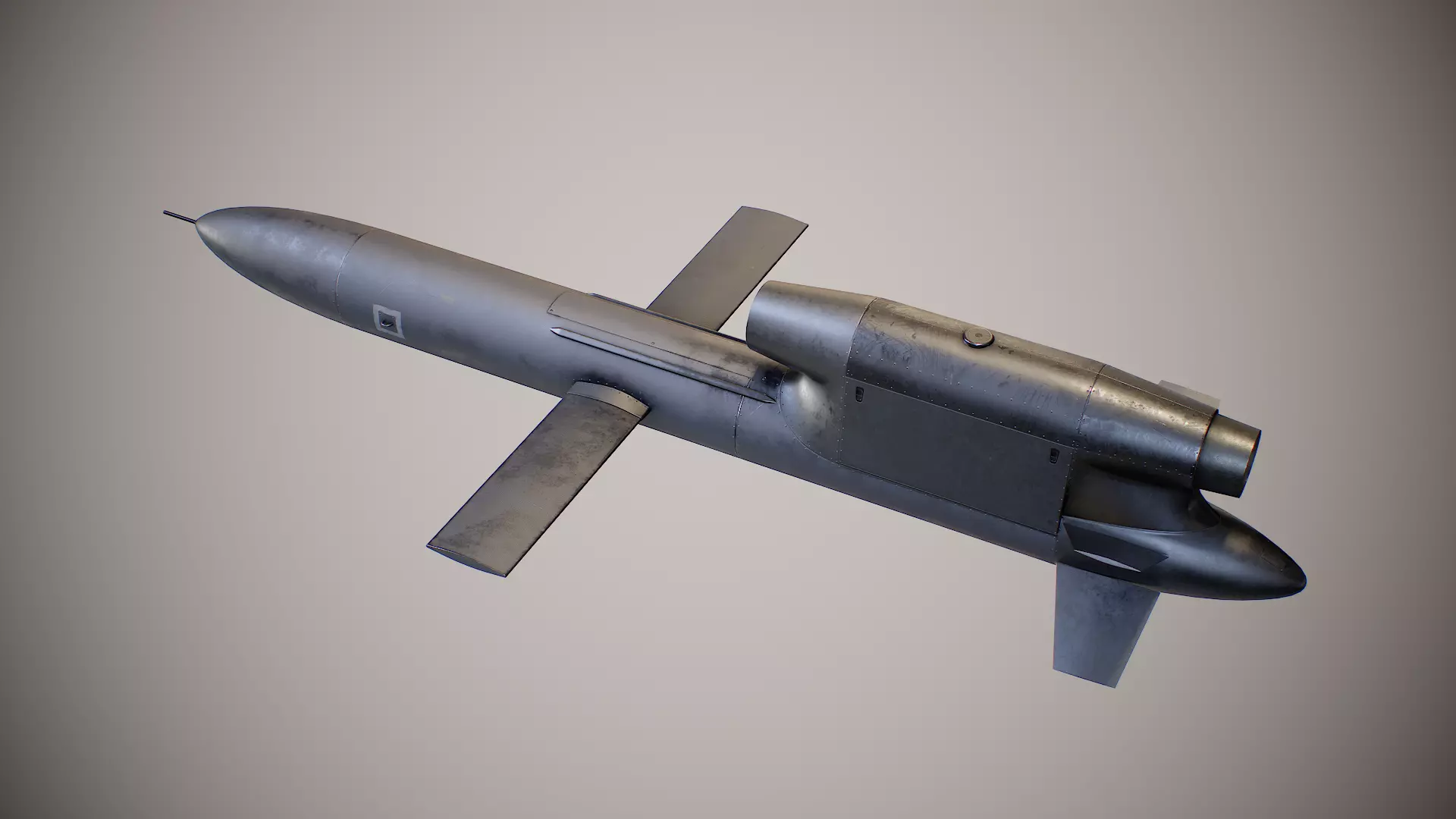 FP-5 Flamingo Ukrainian long-range cruise missile Low-poly 3D model_5