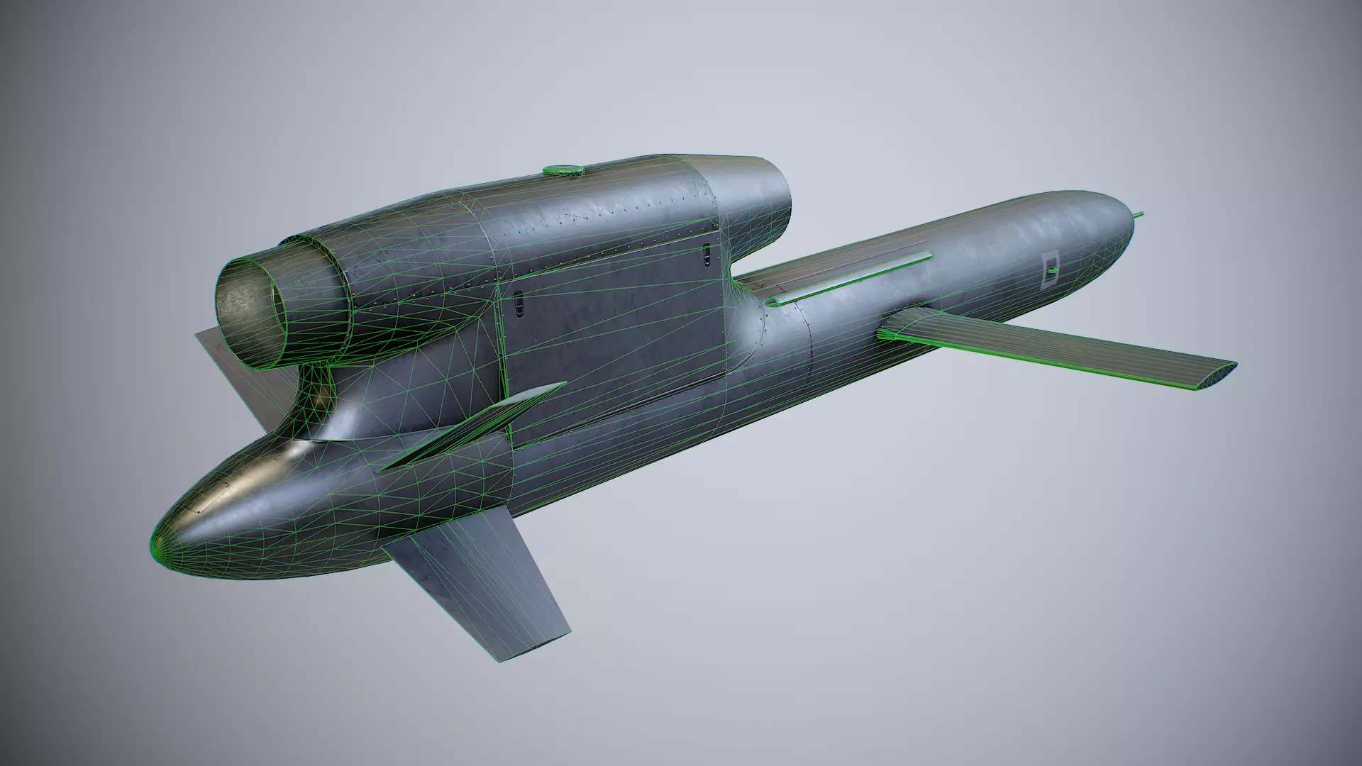FP-5 Flamingo Ukrainian long-range cruise missile Low-poly 3D model_8