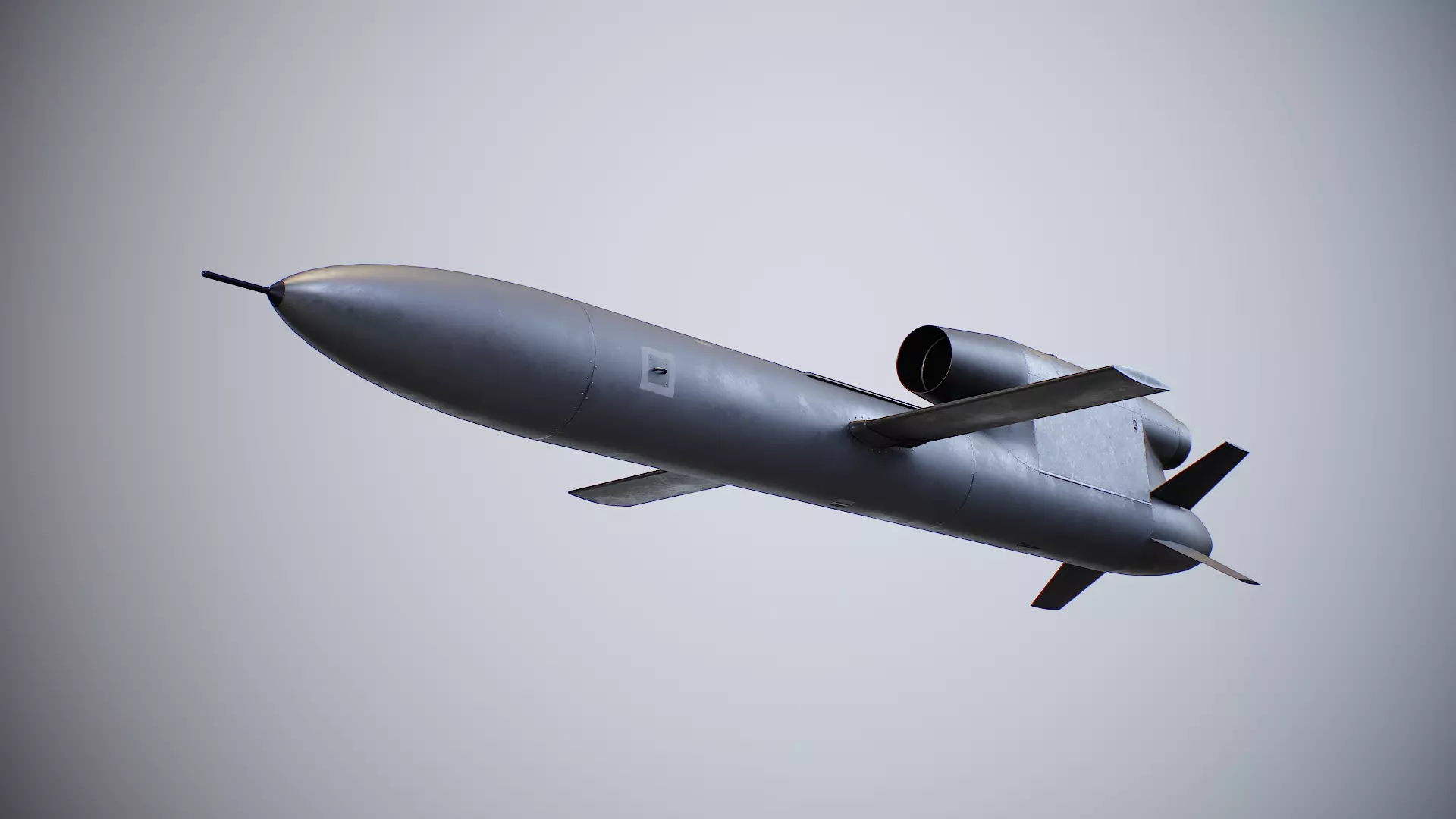 FP-5 Flamingo Ukrainian long-range cruise missile Low-poly 3D model_0