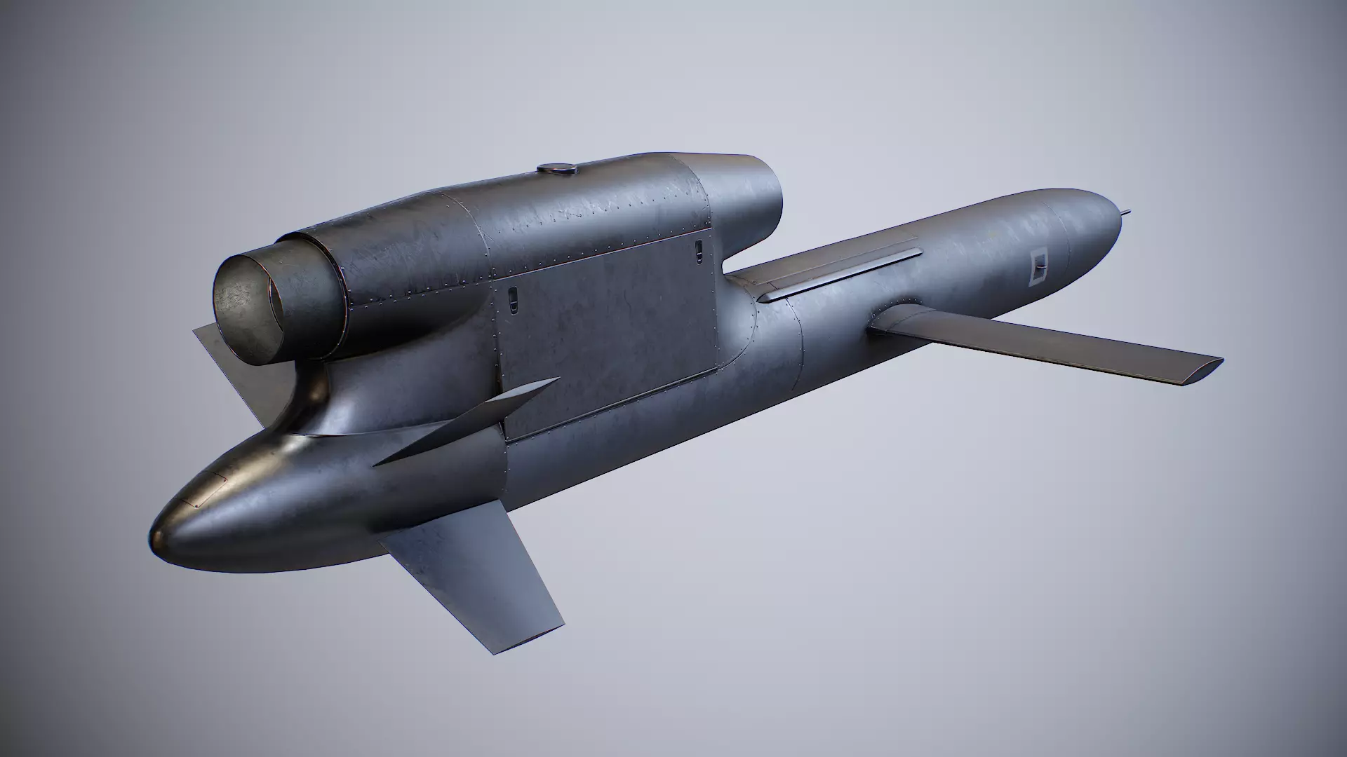 FP-5 Flamingo Ukrainian long-range cruise missile Low-poly 3D model_7