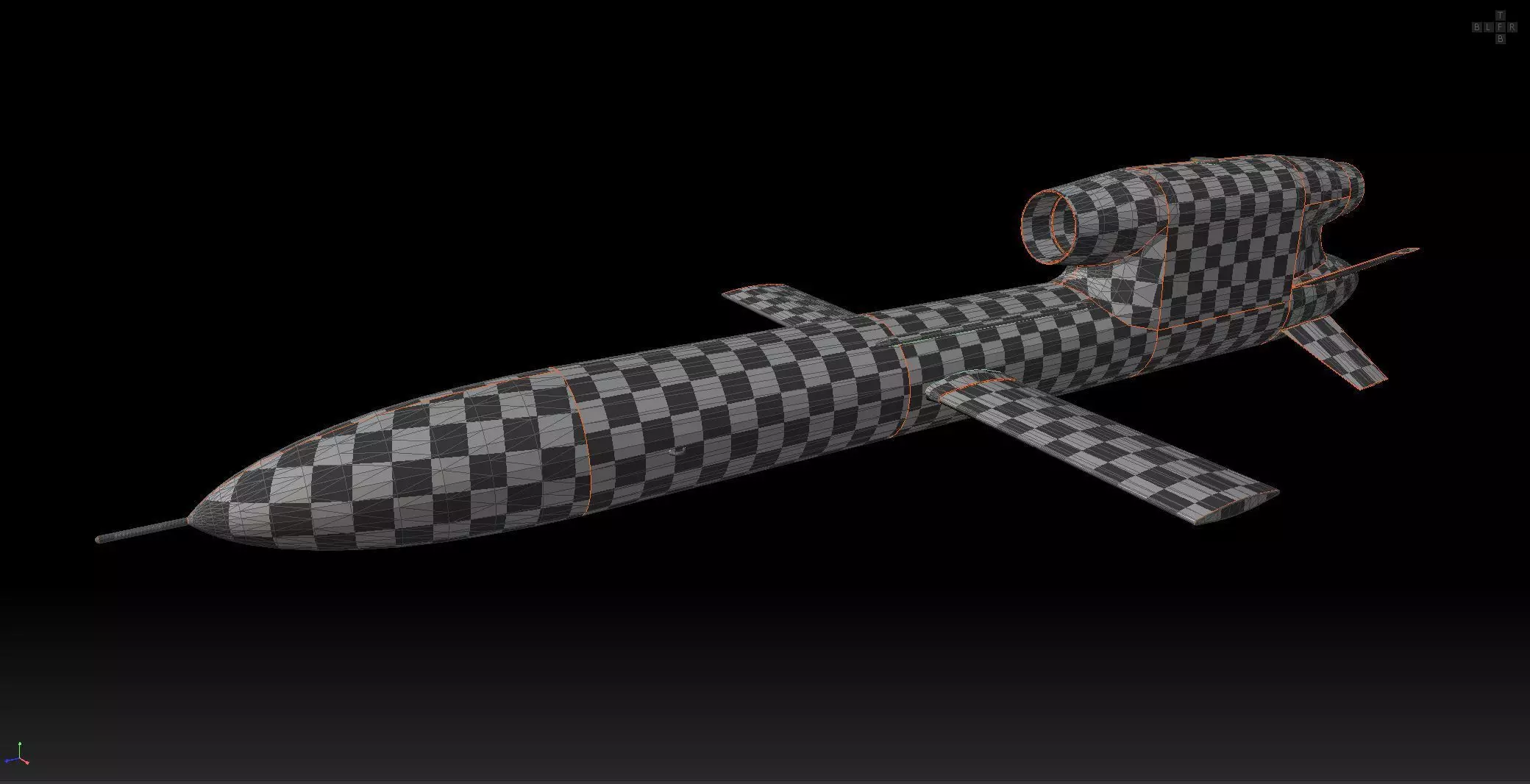 FP-5 Flamingo Ukrainian long-range cruise missile Low-poly 3D model_25