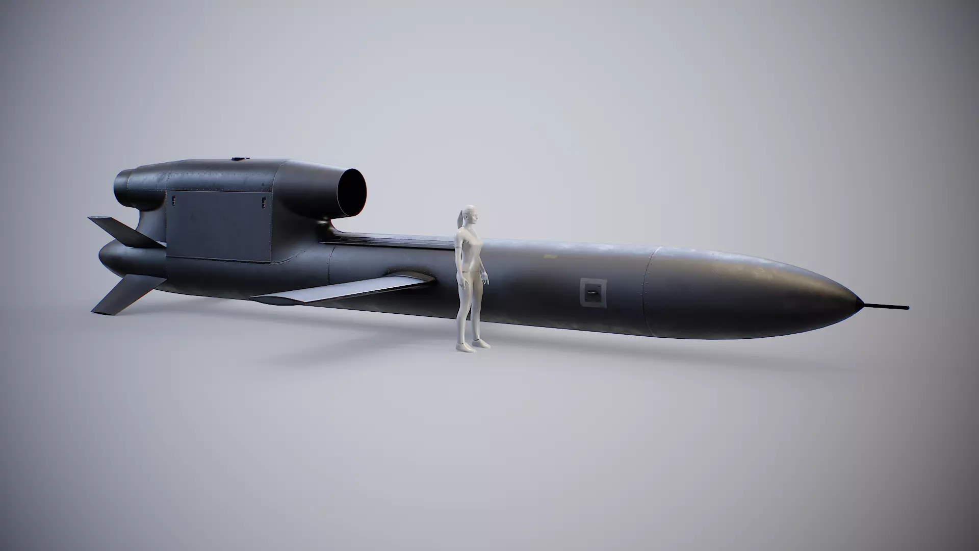 FP-5 Flamingo Ukrainian long-range cruise missile Low-poly 3D model_9
