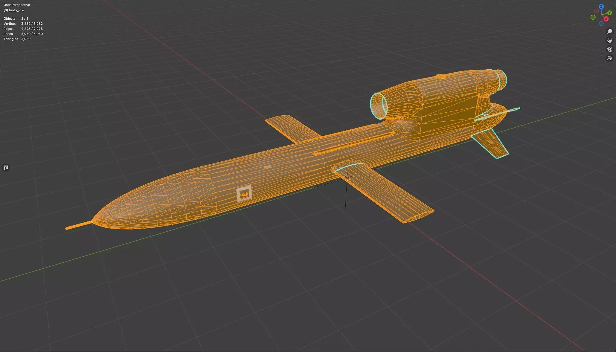 FP-5 Flamingo Ukrainian long-range cruise missile Low-poly 3D model_24