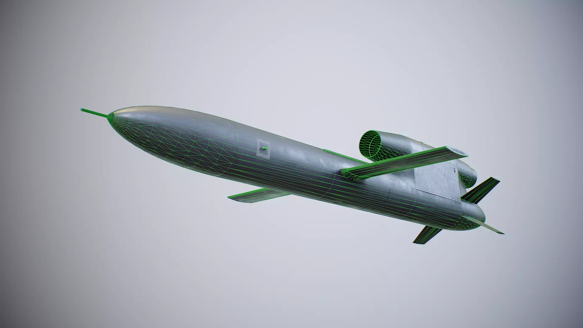 FP-5 Flamingo Ukrainian long-range cruise missile Low-poly 3D model_3