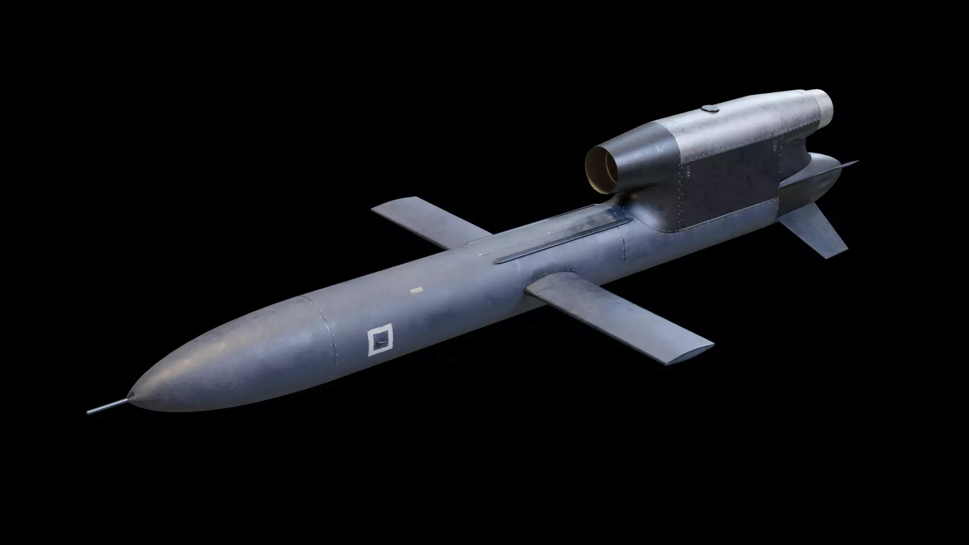 FP-5 Flamingo Ukrainian long-range cruise missile Low-poly 3D model_4