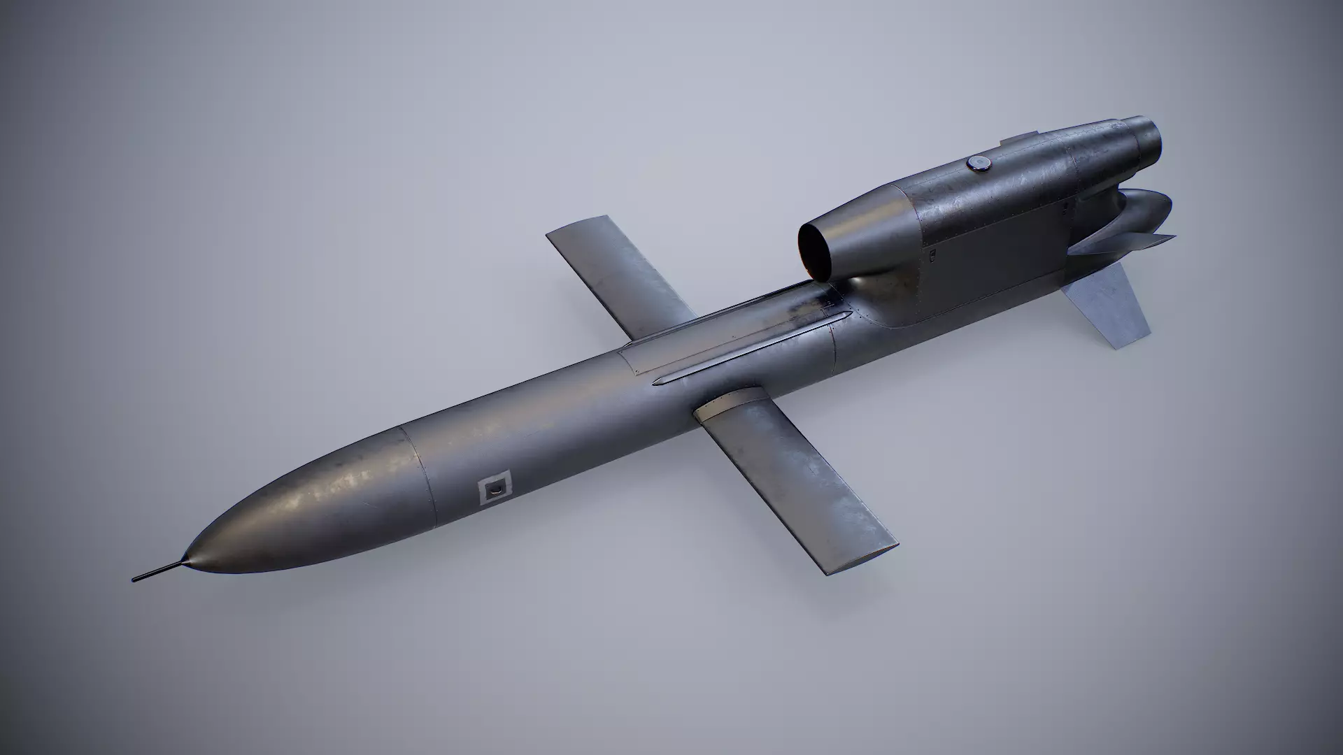FP-5 Flamingo Ukrainian long-range cruise missile Low-poly 3D model_12