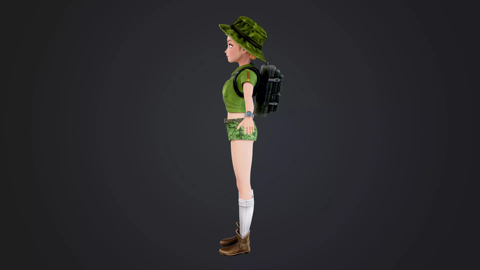 Outdoor Camping Low-poly 3D model_5