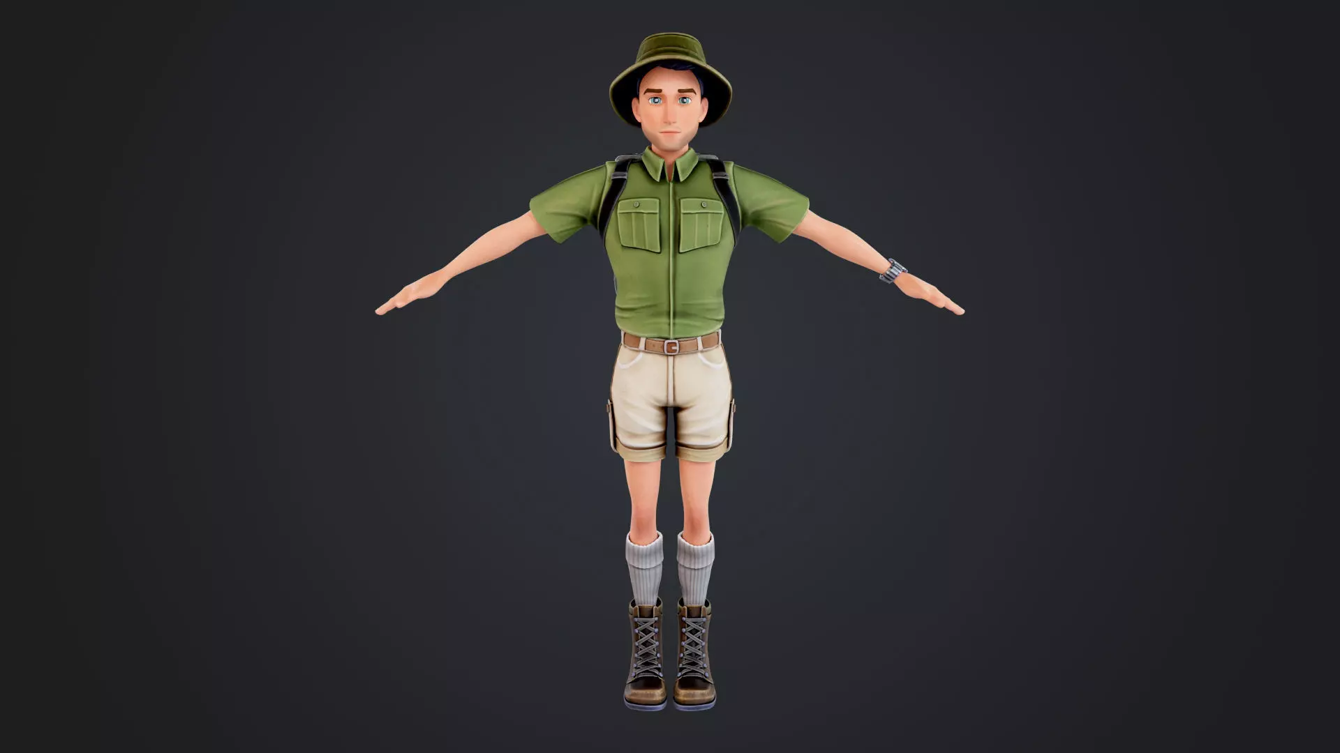 Outdoor Camping Low-poly 3D model_22