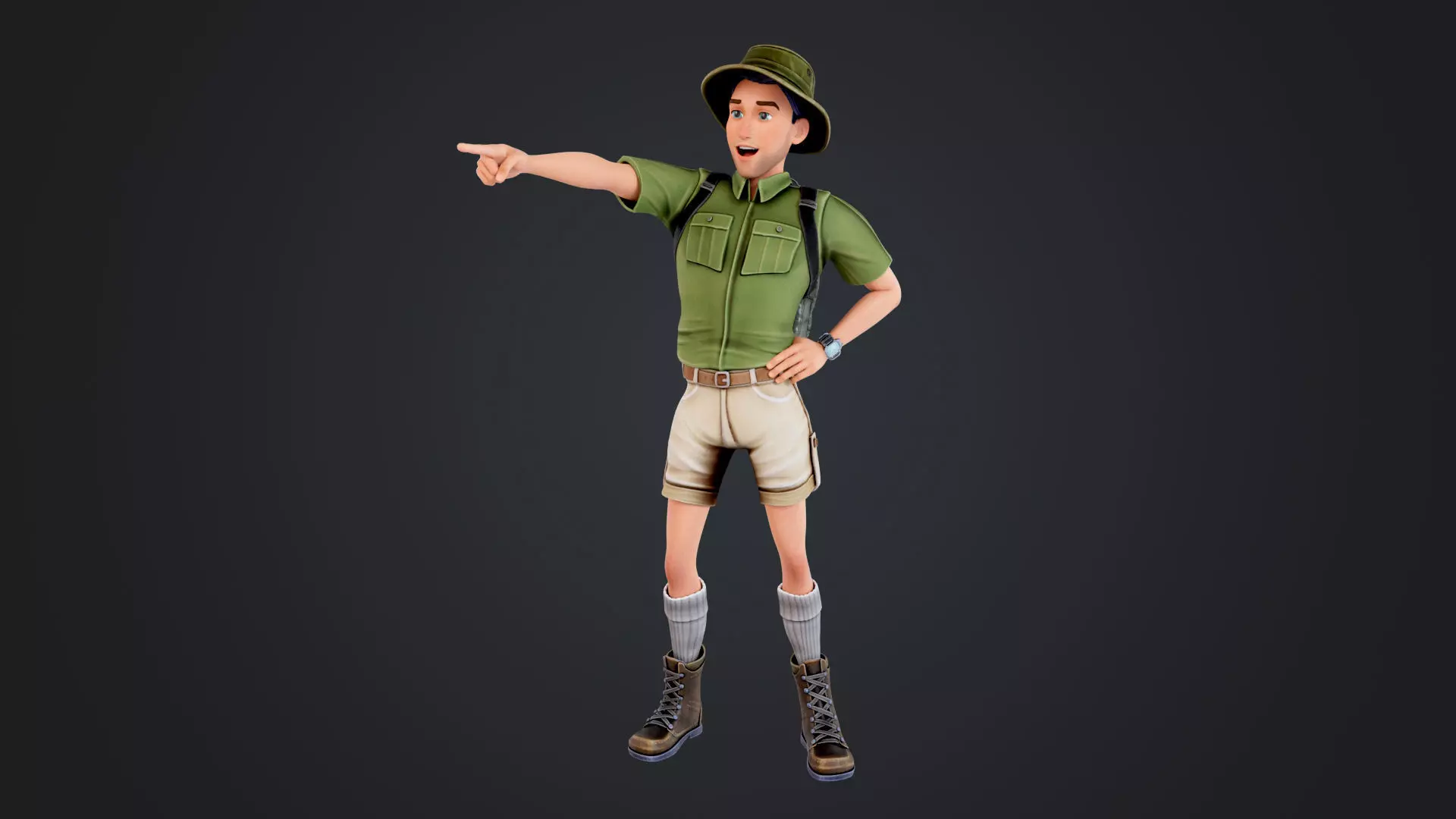 Outdoor Camping Low-poly 3D model_39