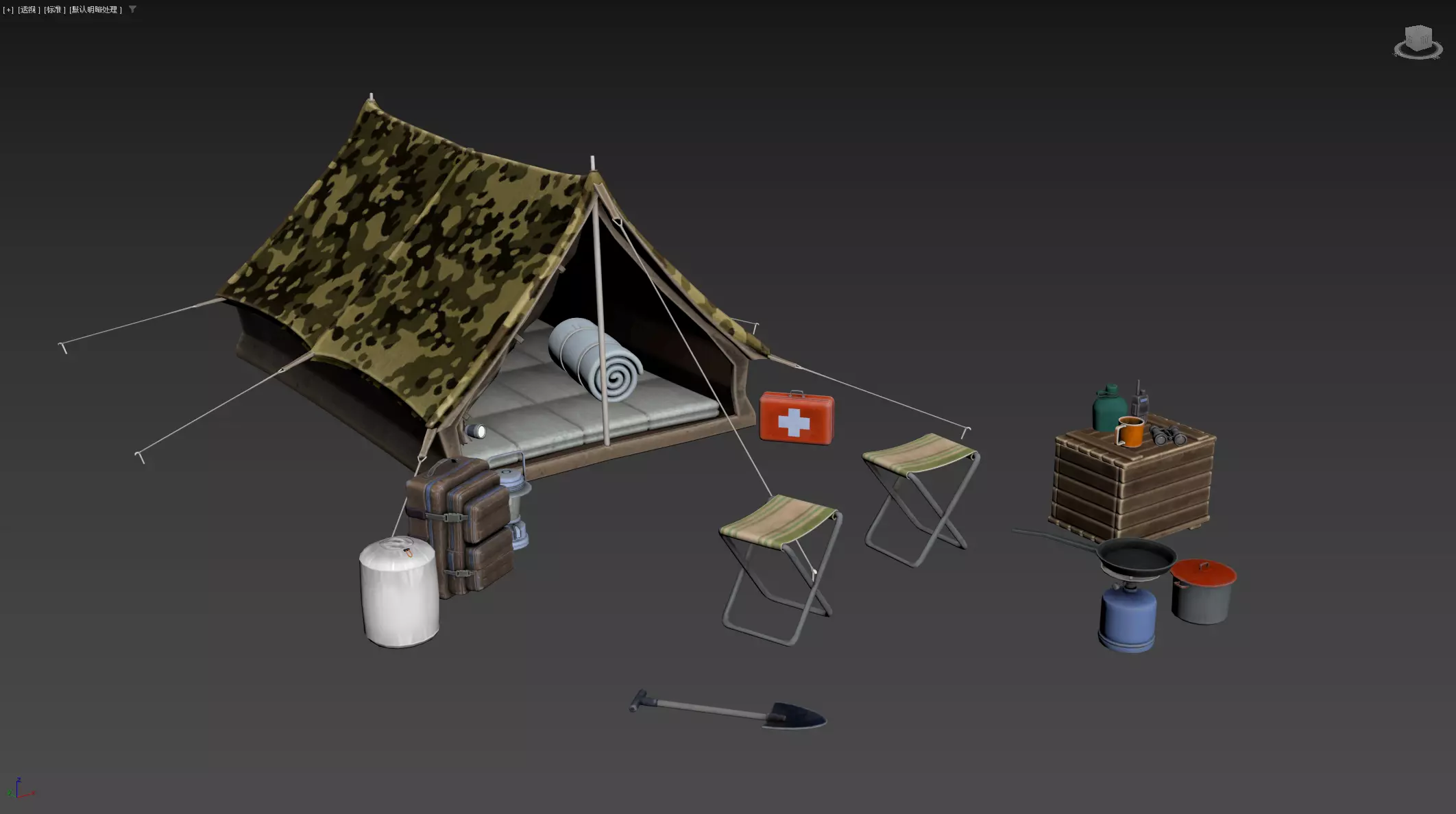 Outdoor Camping Low-poly 3D model_57