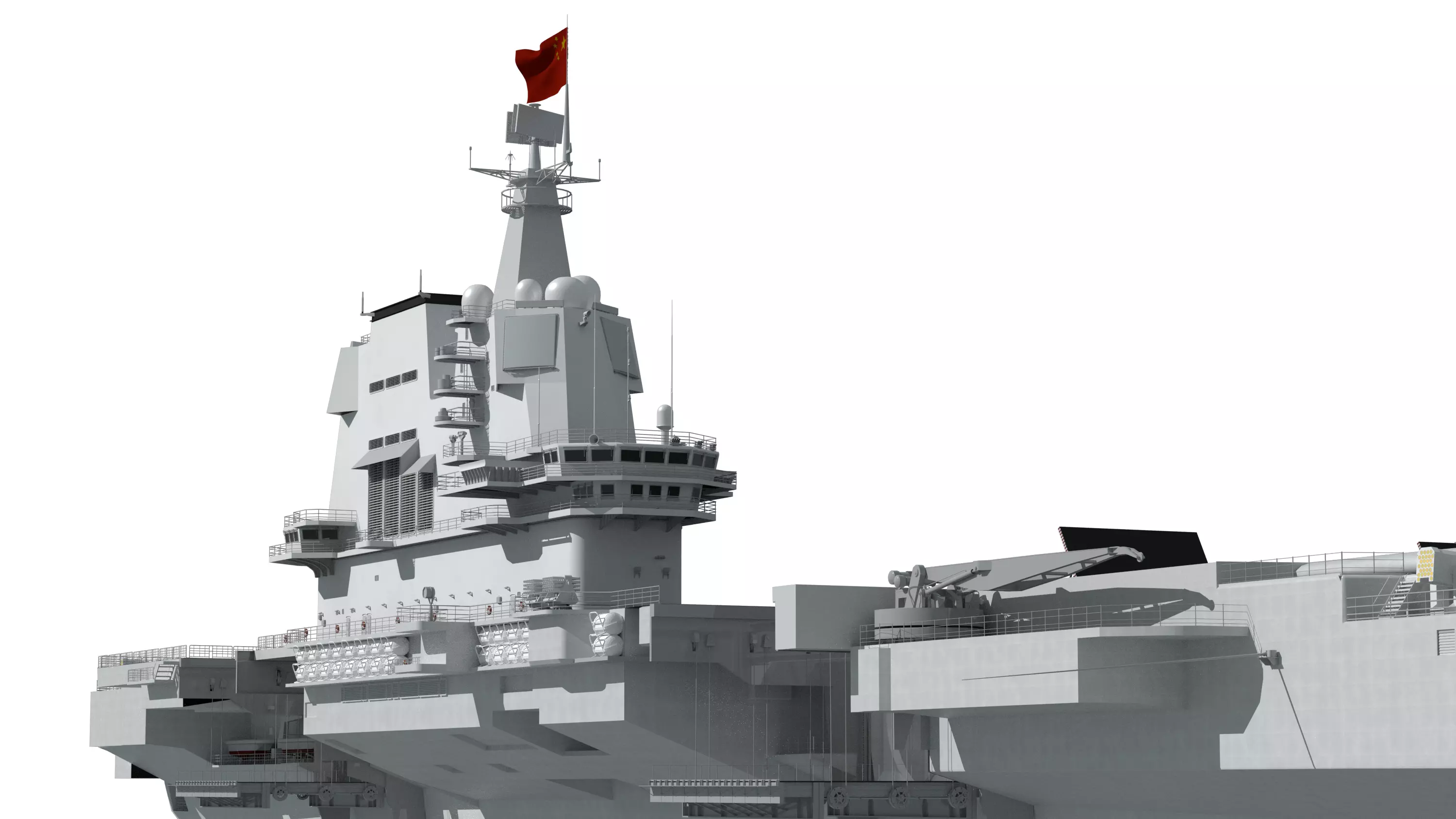 Chinese aircraft carriers CV16 CV17 CV18 with carrier-based 3D model_48