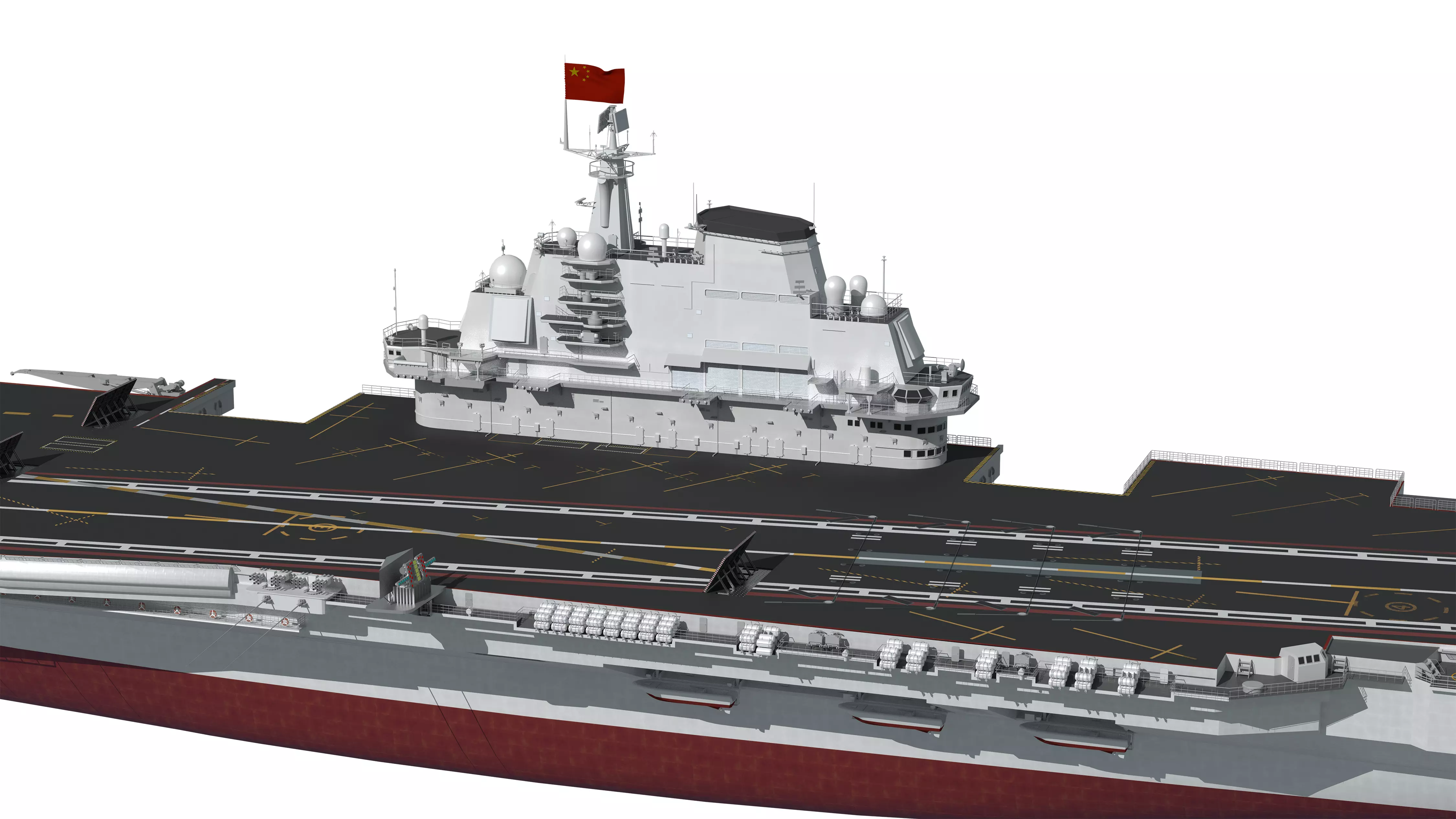 Chinese aircraft carriers CV16 CV17 CV18 with carrier-based 3D model_24